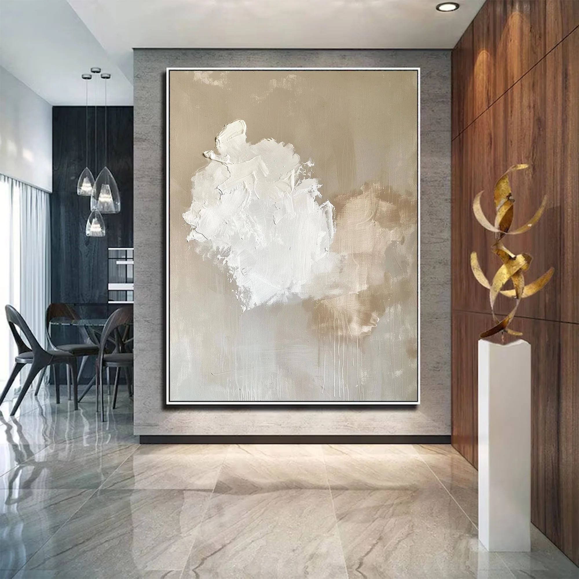 Large Abstract Textured Cloud Art | MuroArt #WG 121