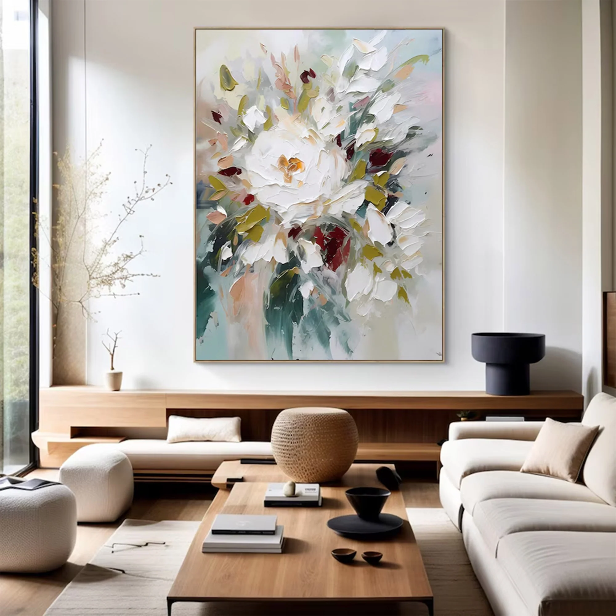 Abstract White Large Impasto Art | MuroArt #WG 105