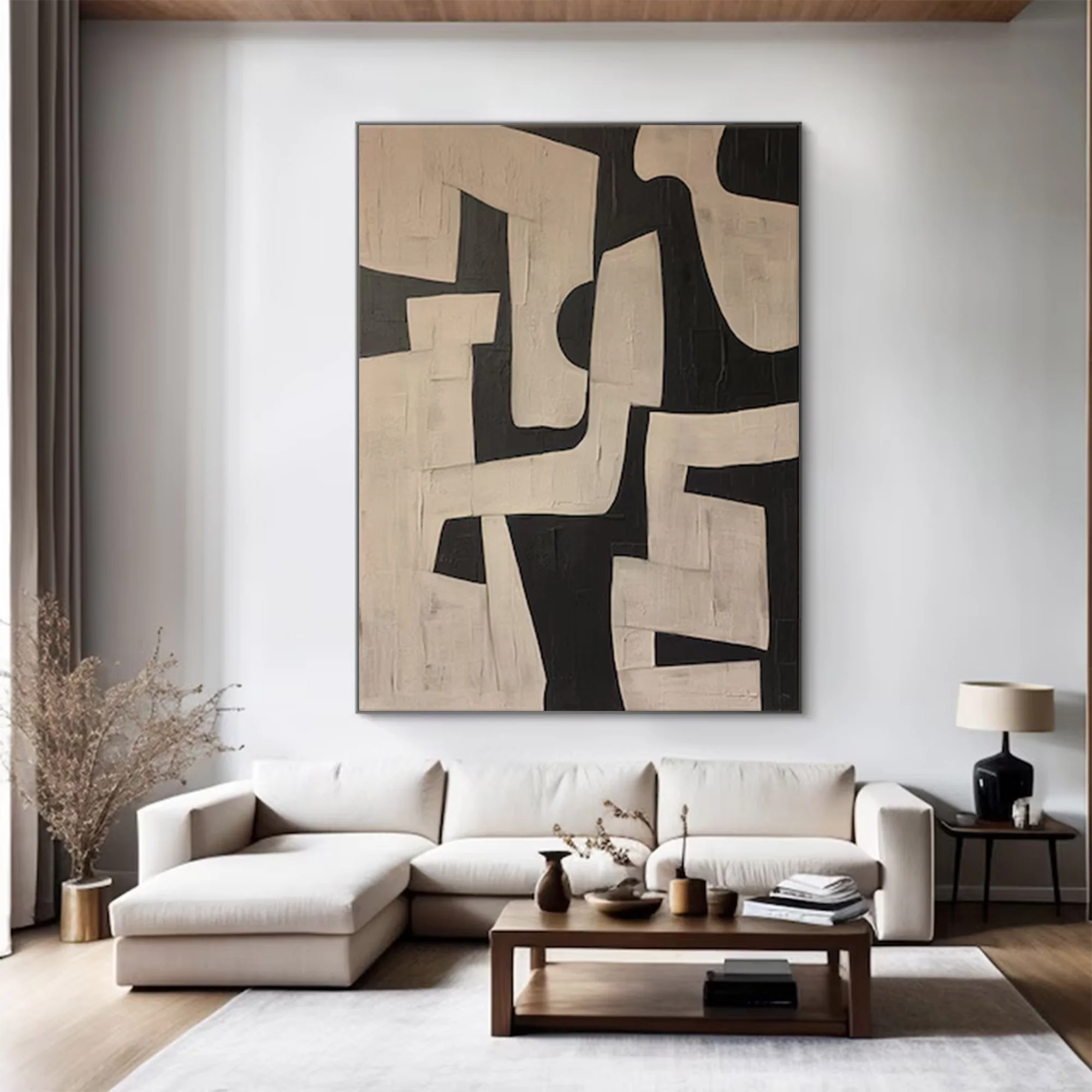 Black White Abstract Textured Art | MuroArt #WG 102