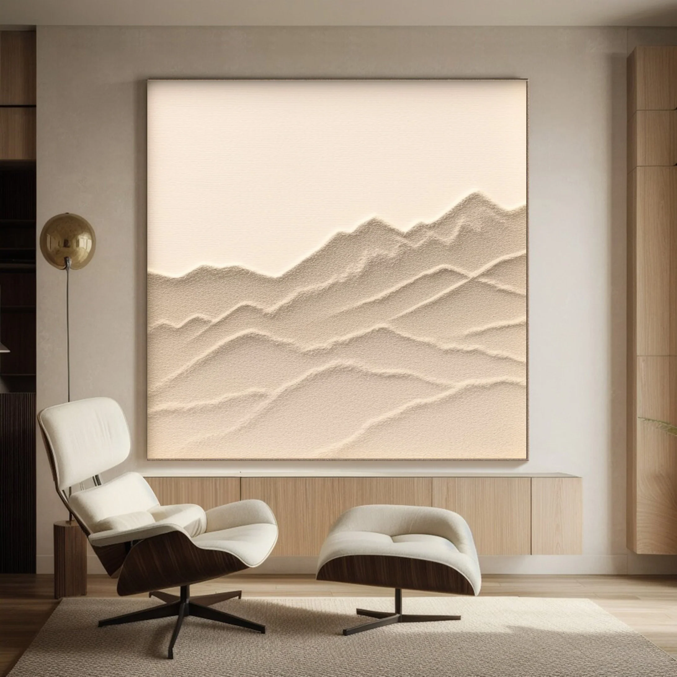 Minimalist Mountain Wall Art, Soft Textured Landscape #BGA 248