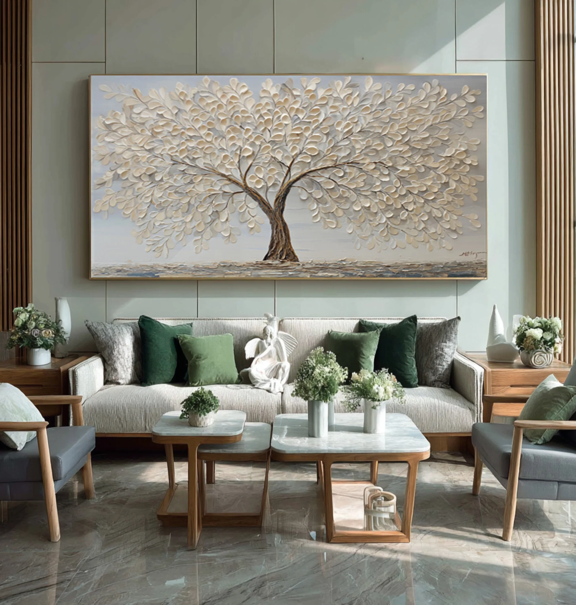 Modern Impasto Tree Art for Contemporary Interiors #WG 065