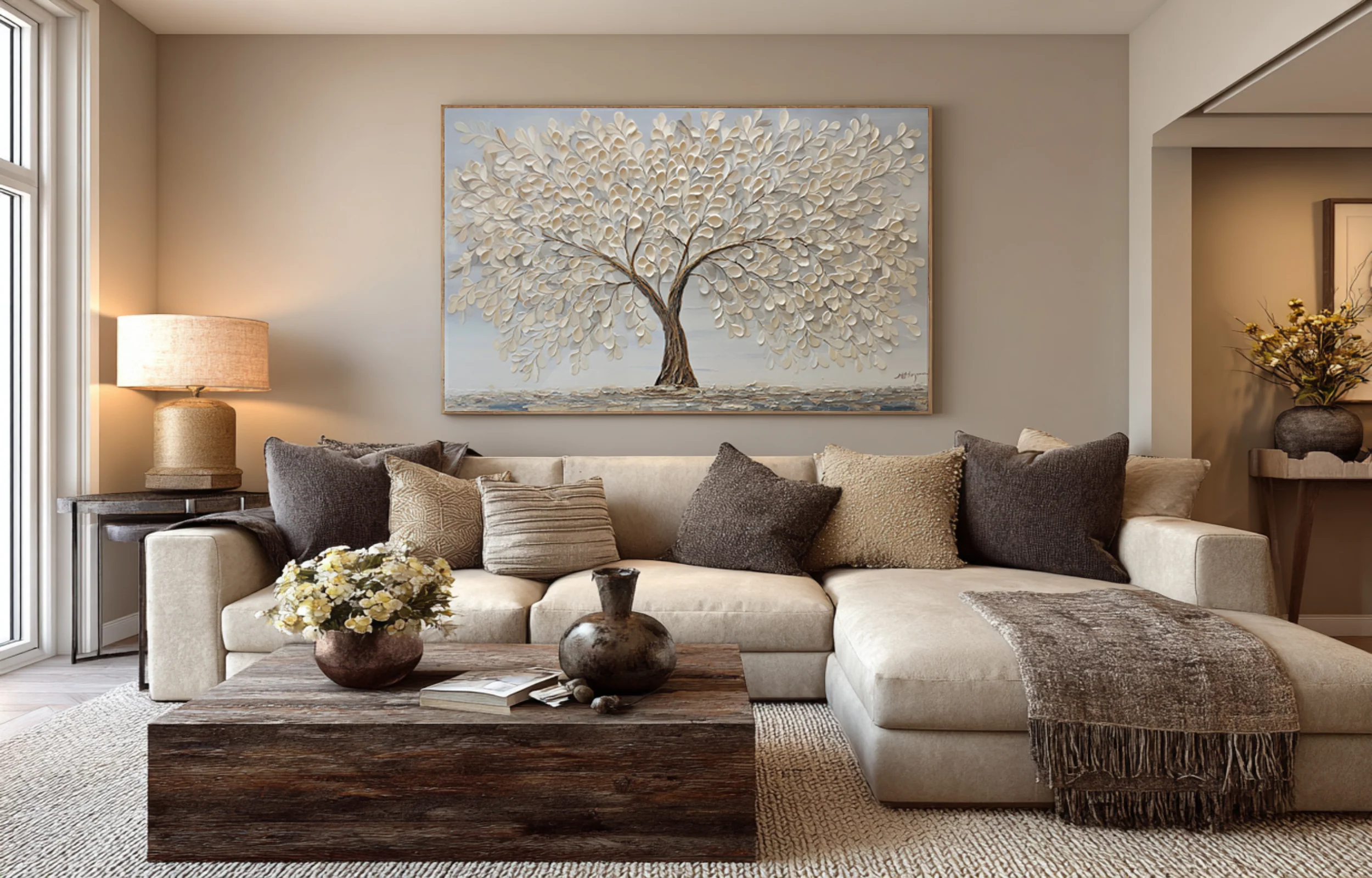 Modern Impasto Tree Art for Contemporary Interiors #WG 065