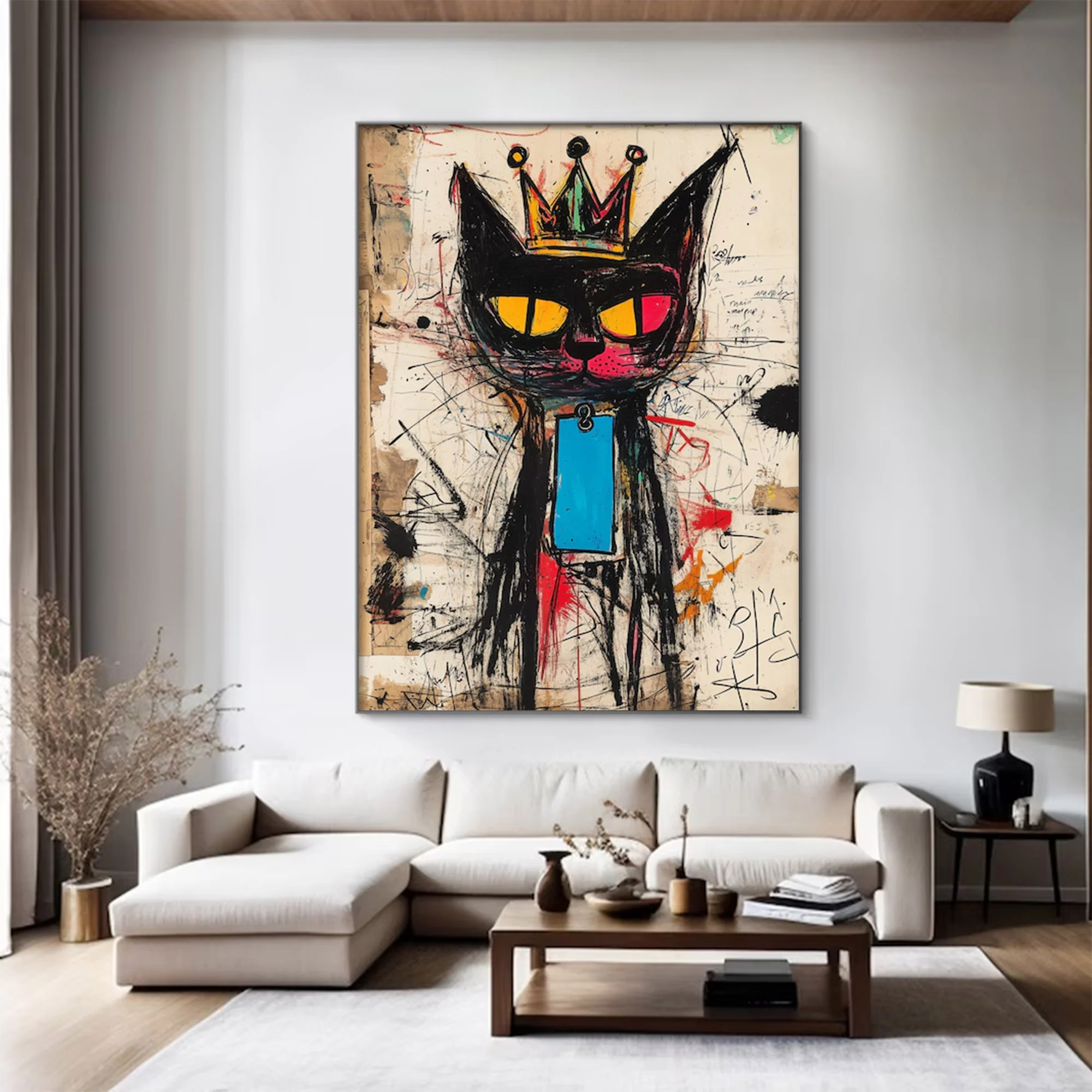 Large Contemporary Neutral Abstract Art | MuroArt #WGA 010