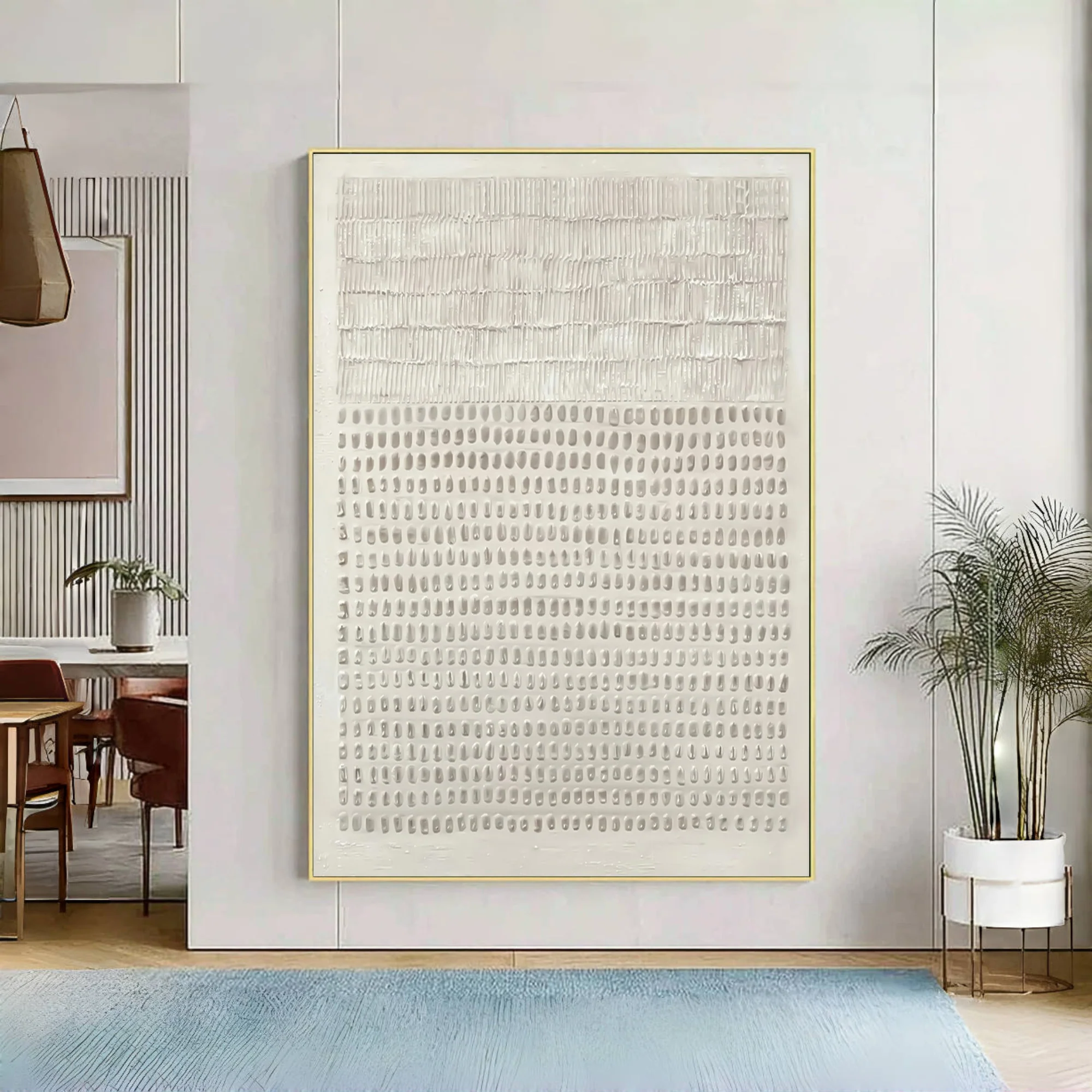 Abstract Relief Art Modern Home Decor Long Painting #WG 044