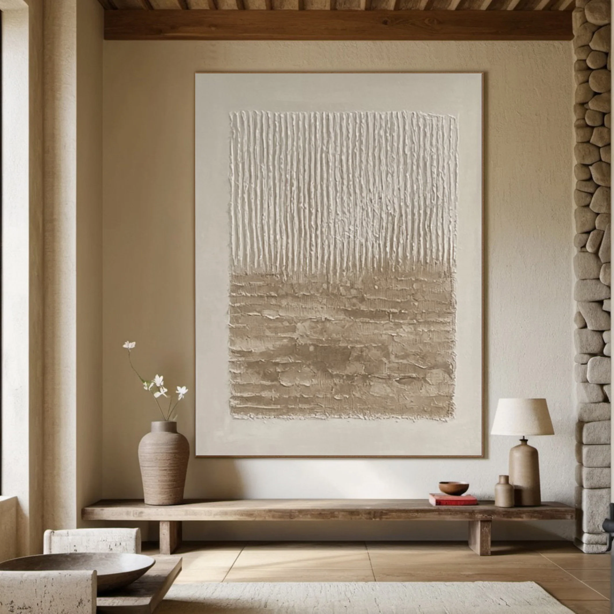 Wabi Sabi Art with Vertical Wear and Horizontal Earth #BGA 280