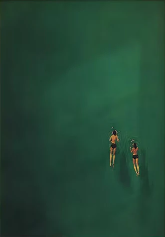 Large Tranquil Swimmers Art Painting | MuroArt #WG 099