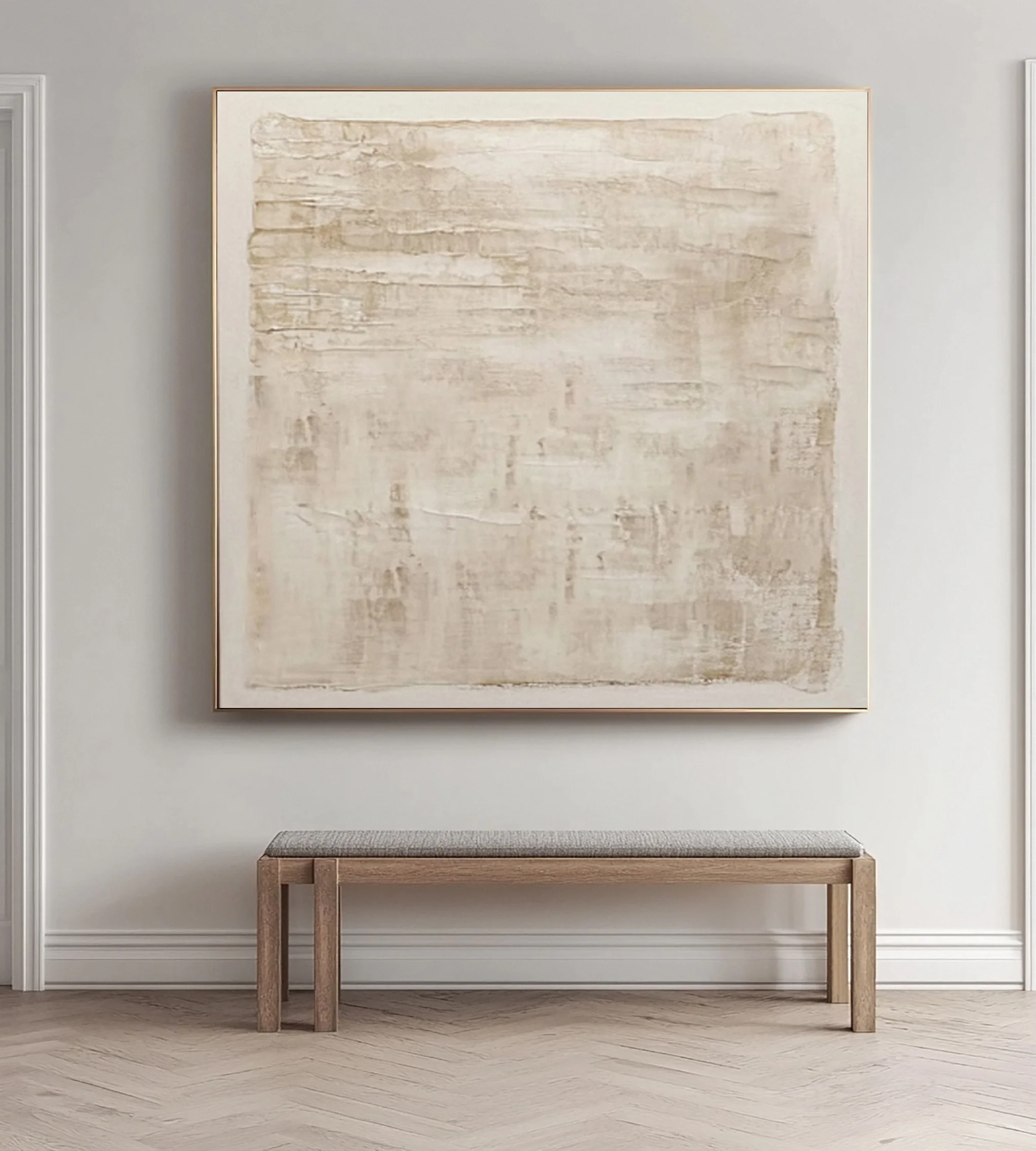 Contemporary Neutral Painting with Organic Horizontal Textures #BGA 318
