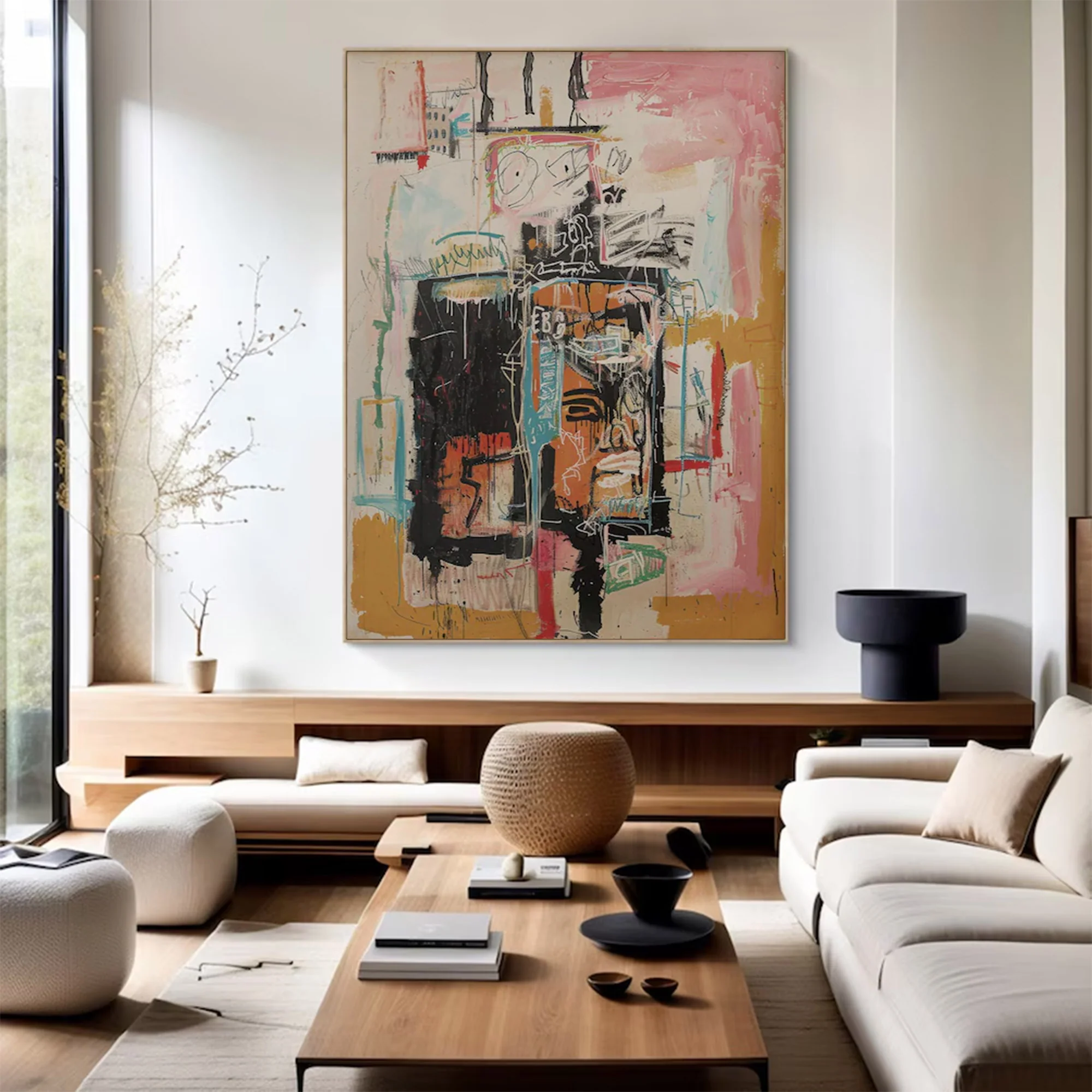 Contemporary Large Neutral Abstract Decor | MuroArt #WGA 001