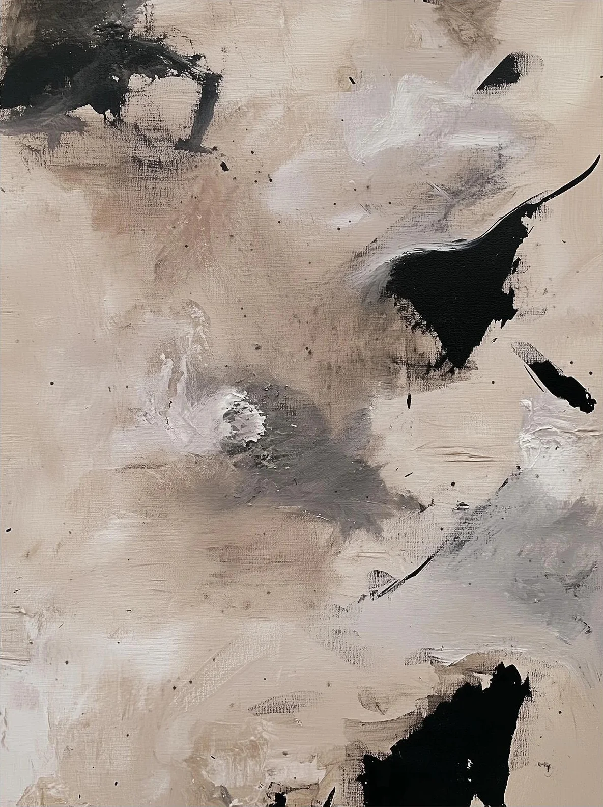 Modern Abstract Large Neutral Art | MuroArt #WG 113