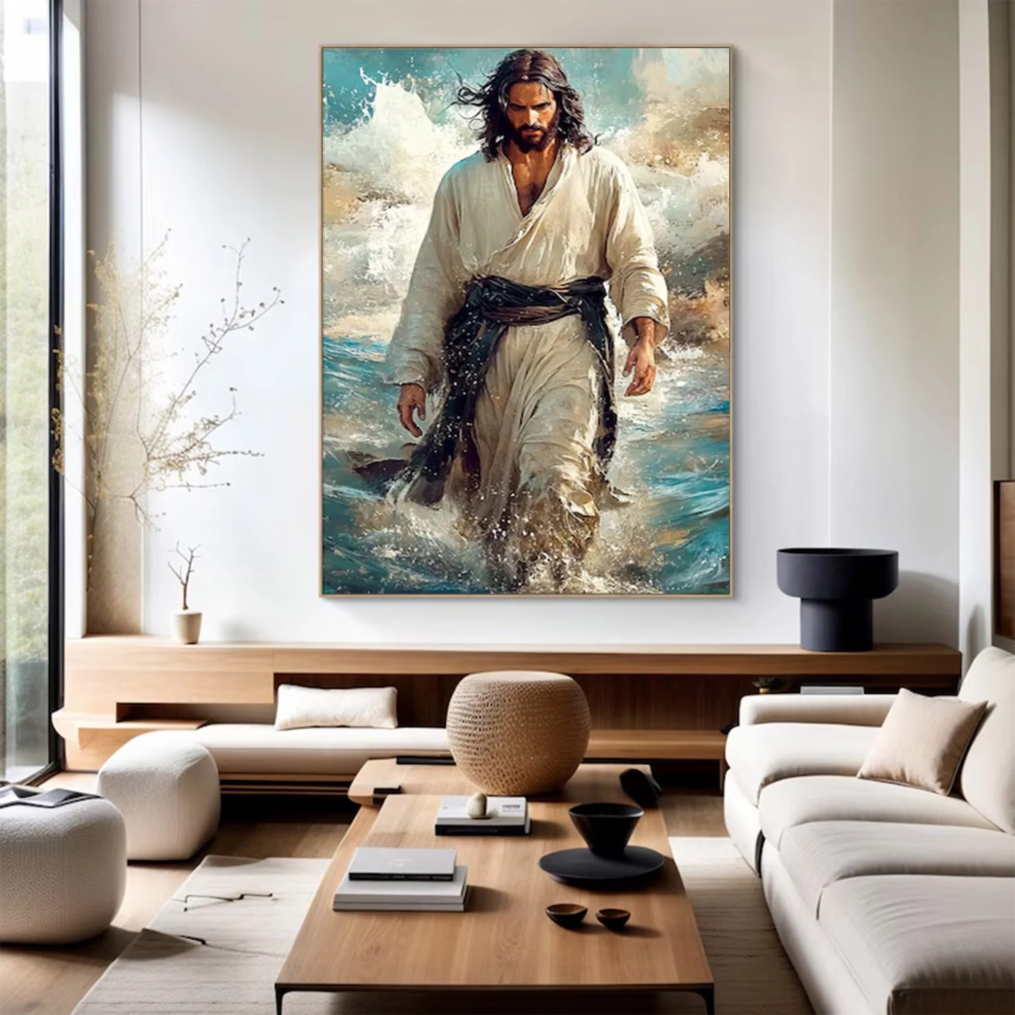 Contemporary Large Jesus Religious Art | MuroArt #WGA 004