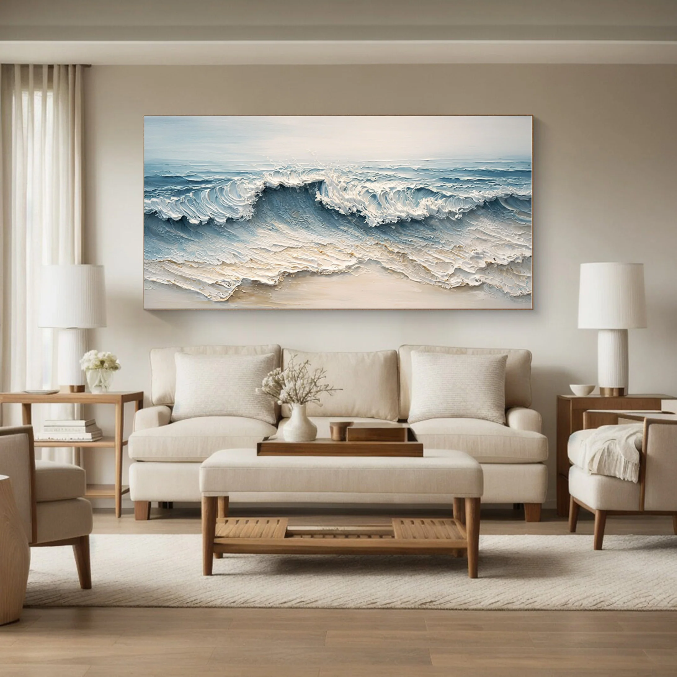 Contemporary Seascape Art for Coastal Modern Homes #WG 007