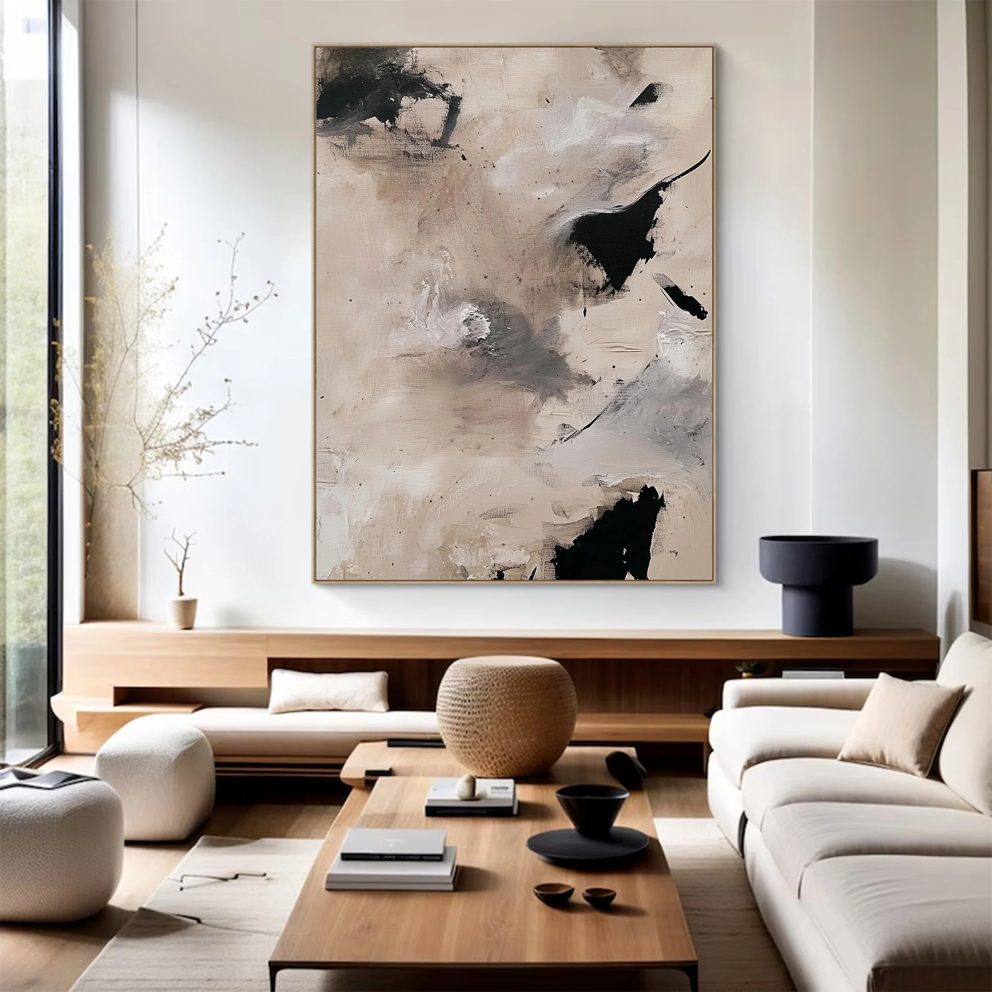 Modern Abstract Large Neutral Art | MuroArt #WG 113