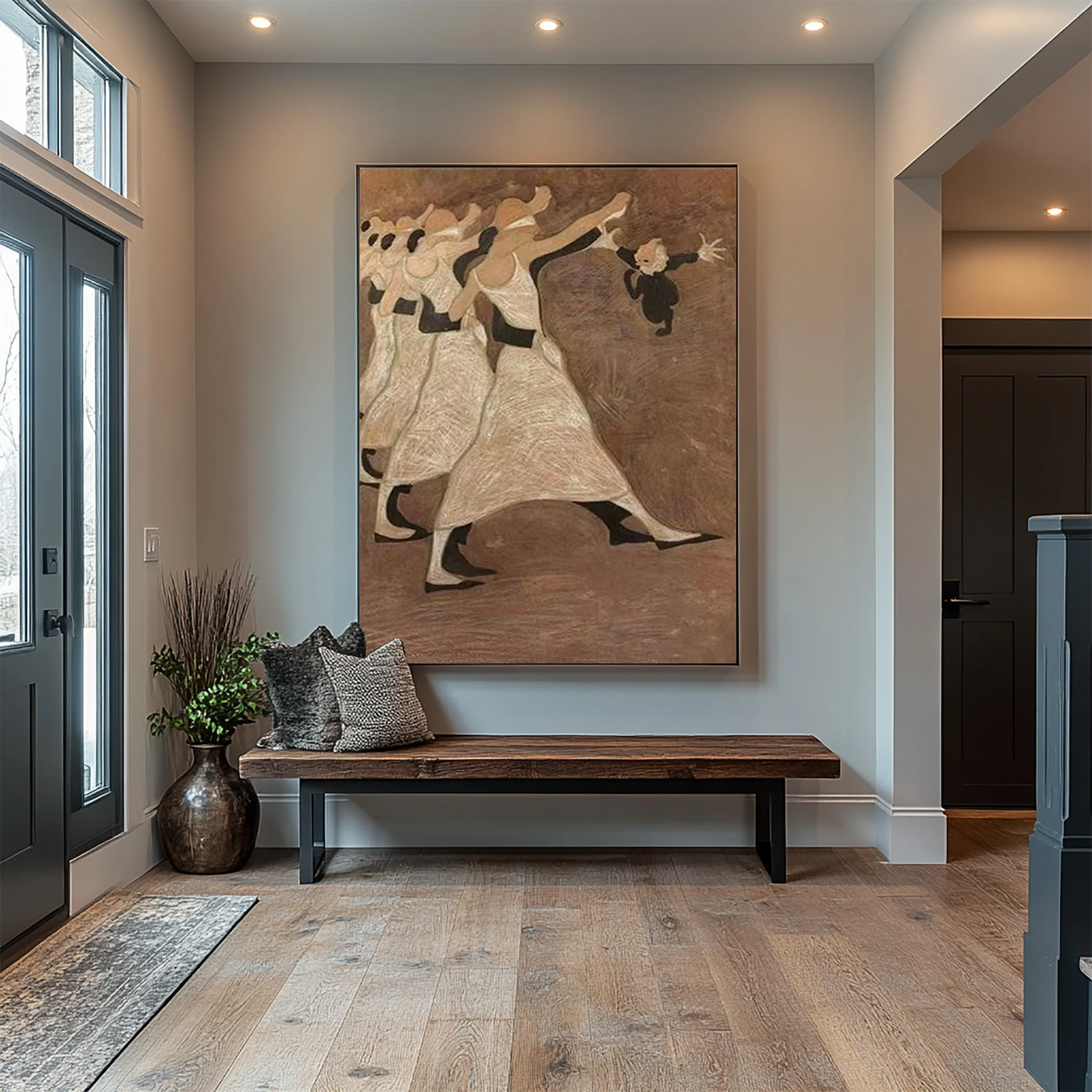 Abstract Expressionist Figure Art Hallway Statement Piece #WG 089