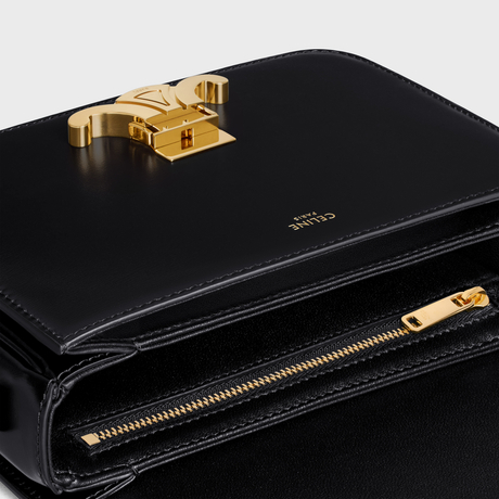 Replicate TEEN TRIOMPHE BAG IN SHINY CALFSKIN BLACK(1:1 replica)