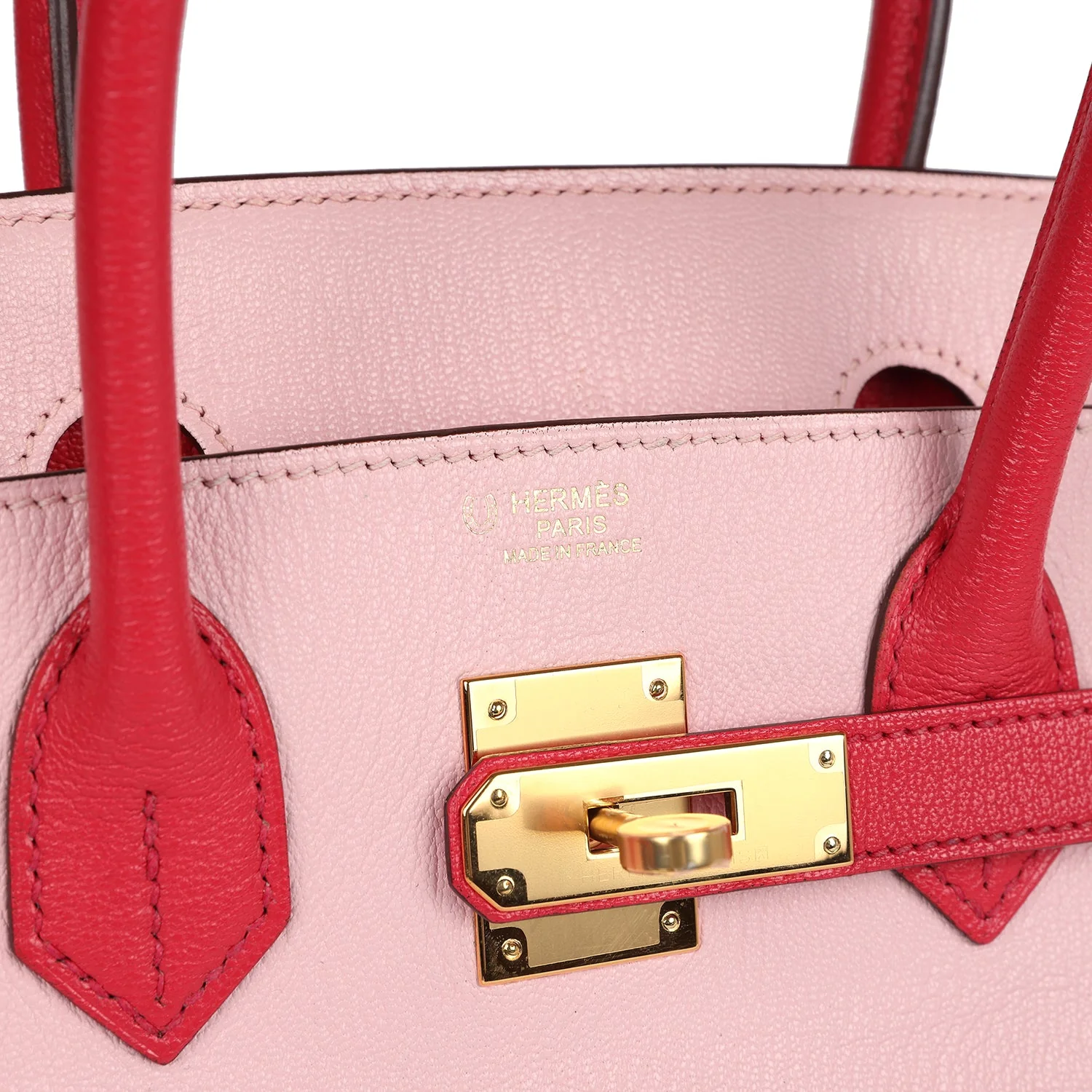 Replicate Hermes Special Order (HSS) Birkin 30 Rose Sakura and Rose Extreme Chevre Gold Hardware(1:1 replica)