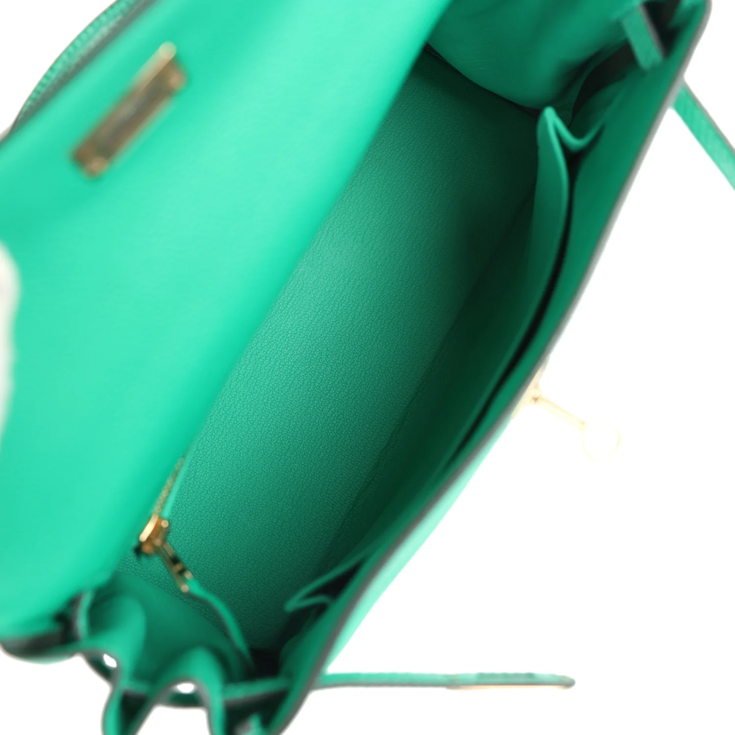 Replicate Hermes Kelly Retourne 25 Menthe Togo and Varanus Niloticus Lizard Touch Permabrass Hardware(1:1 replica)