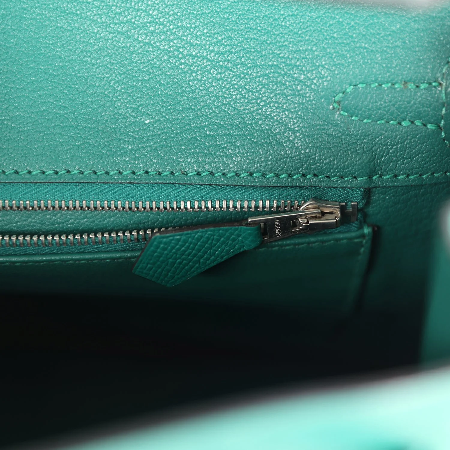 Replicate Hermes Birkin 25 Malachite Epsom Palladium Hardware(1:1 replica)