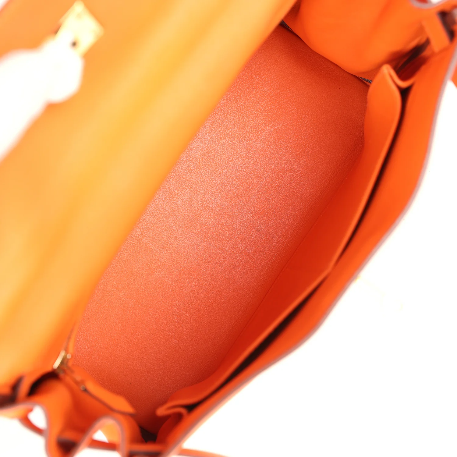 Replicate Hermes Kelly Retourne 28 Vibrato Orange Evercalf Gold Hardware(1:1 replica)