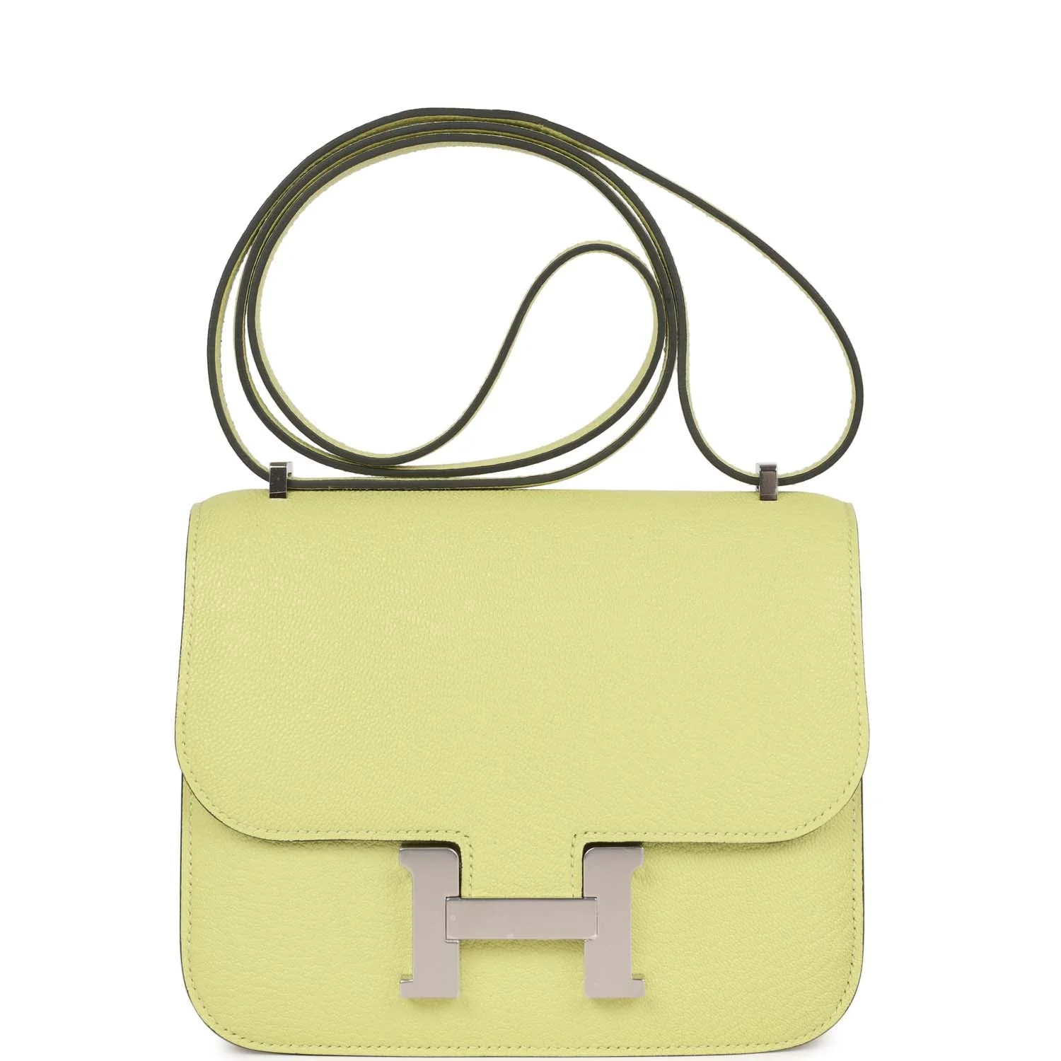 Replicate Hermes Constance 18 Jaune Bourgeon Chevre Palladium Hardware(1:1 replica)