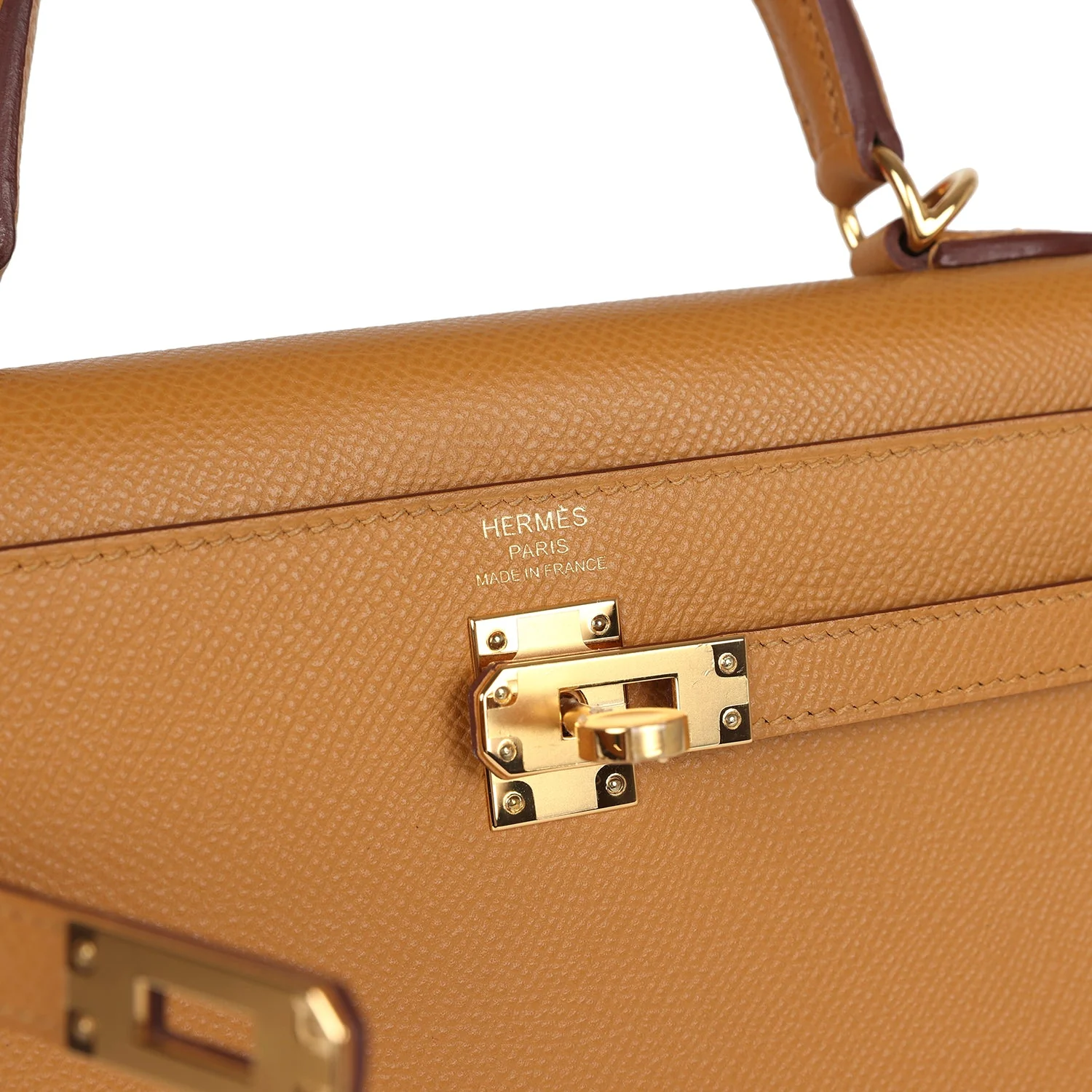 Replicate Hermes Kelly Sellier 25 Sesame Epsom Gold Hardware(1:1 replica)