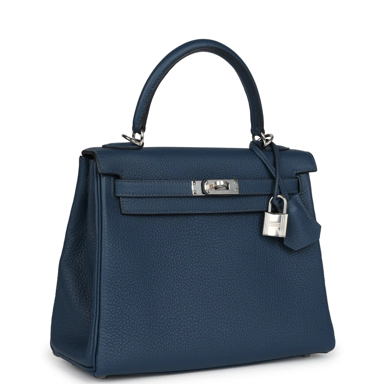 Replicate Hermes Kelly Retourne 25 Bleu De Prusse Togo Palladium Hardware(1:1 replica)