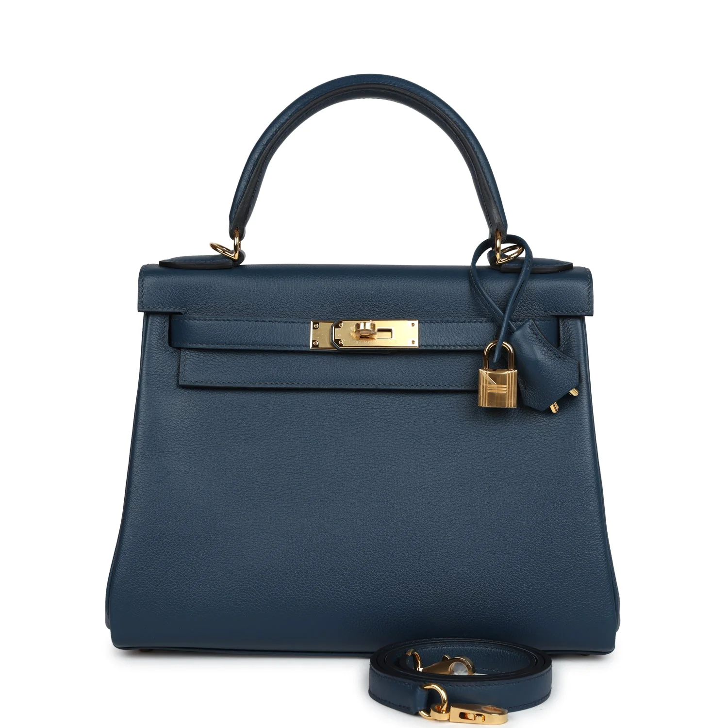 Replicate Hermes Kelly Retourne 28 Deep Bleu Evercolor Gold Hardware(1:1 replica)