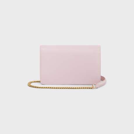 Replicate WALLET ON CHAIN MARGO IN SHINY CALFSKIN PASTEL PINK(1:1 replica)