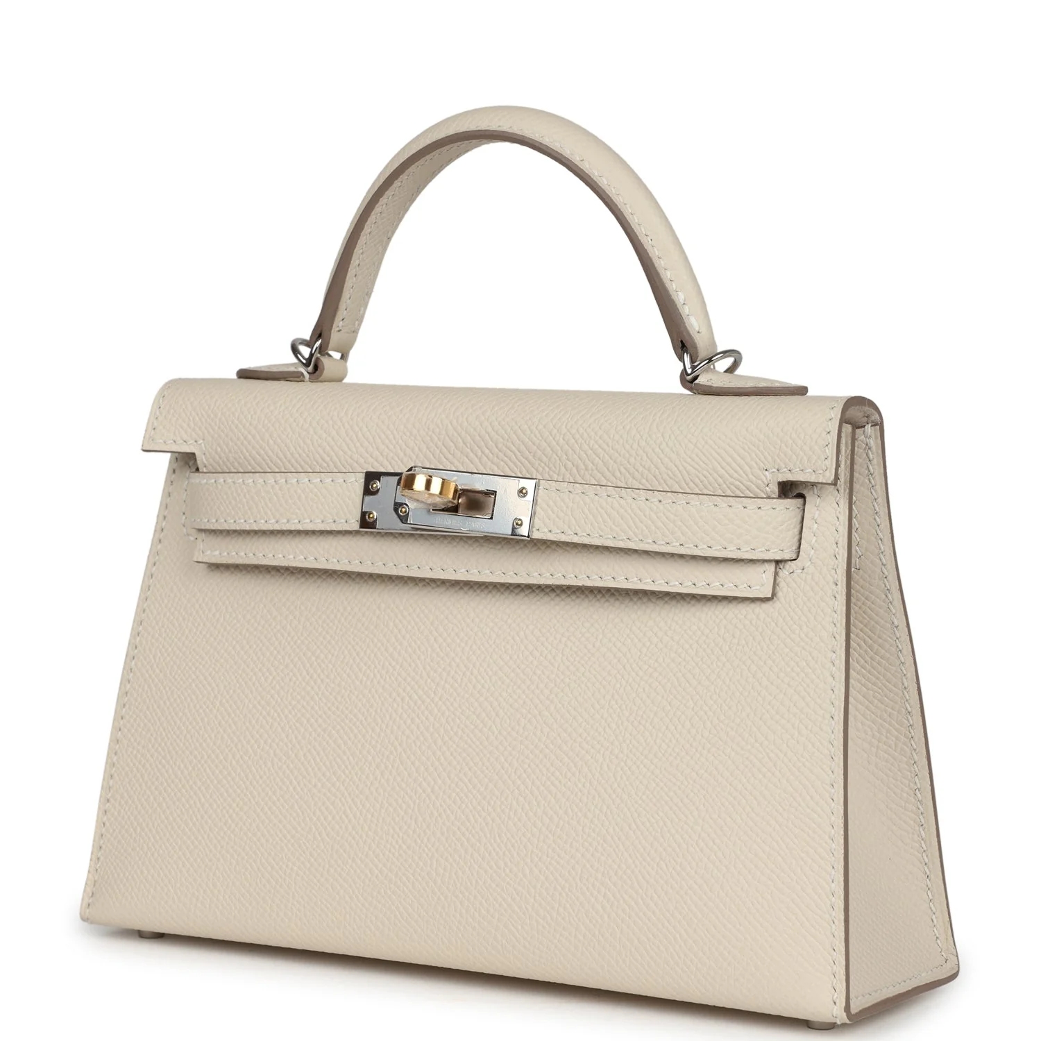 Replicate Hermes Kelly Sellier 20 Craie Epsom Electrum Hardware(1:1 replica)