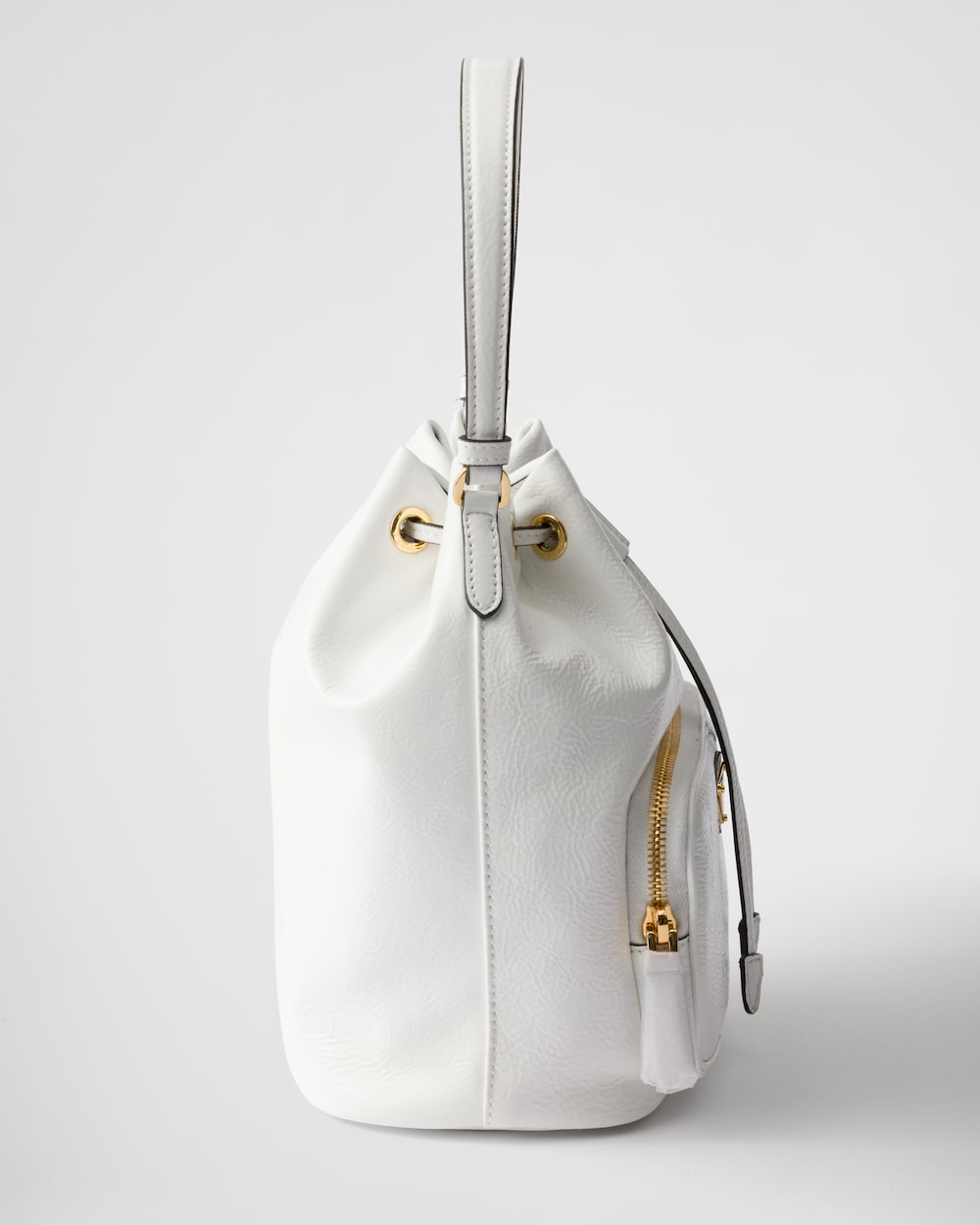 Replicate Prada Duet Naplak Patent Leather Bucket Bag(1:1 replica)