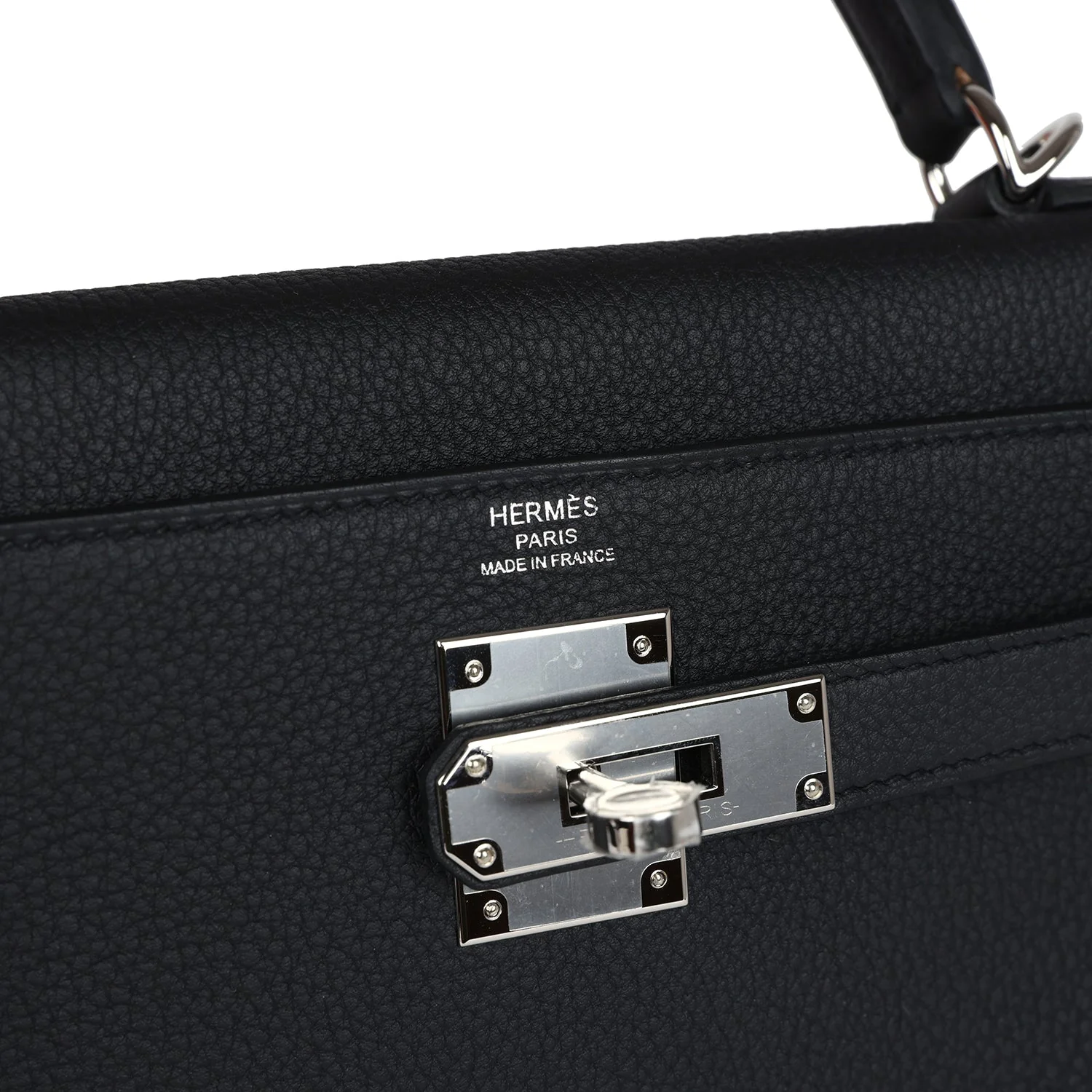 Replicate Hermes Kelly Retourne 28 Black Togo Palladium Hardware(1:1 replica)