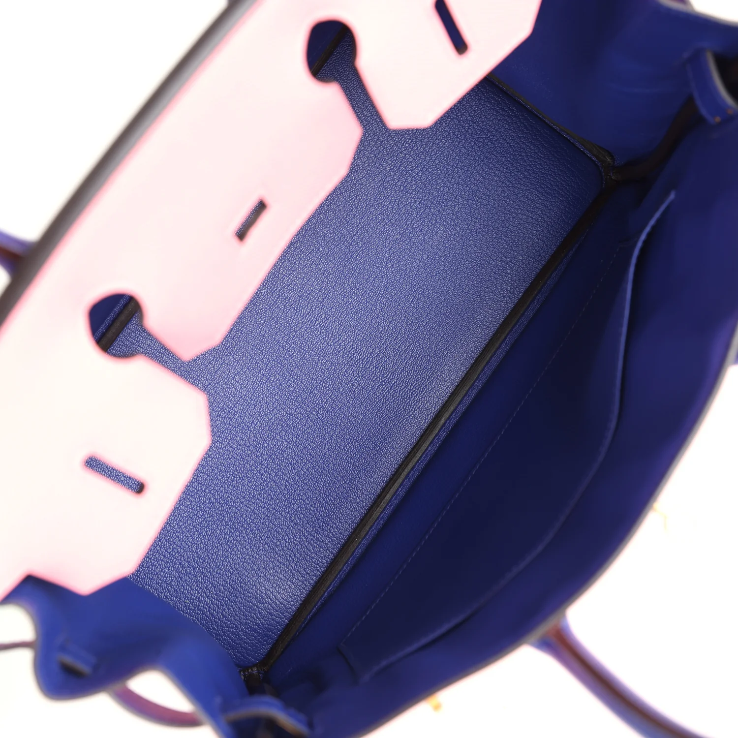 Replicate Hermes Special Order (HSS) Birkin 30 Rose Confetti and Bleu Electric Epsom Brushed Gold Hardware(1:1 replica)