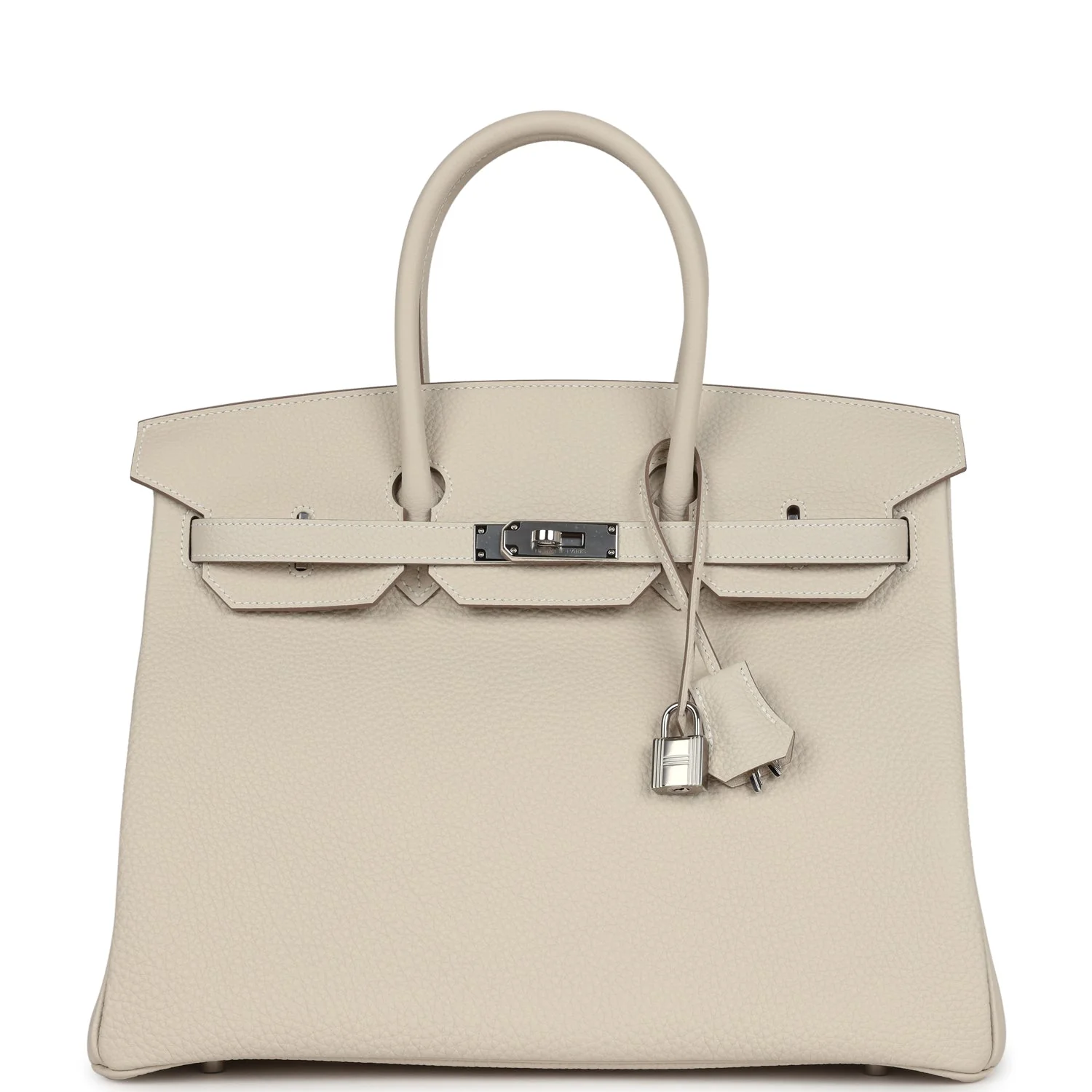 Replicate Hermes Birkin 35 Craie Togo Palladium Hardware(1:1 replica)