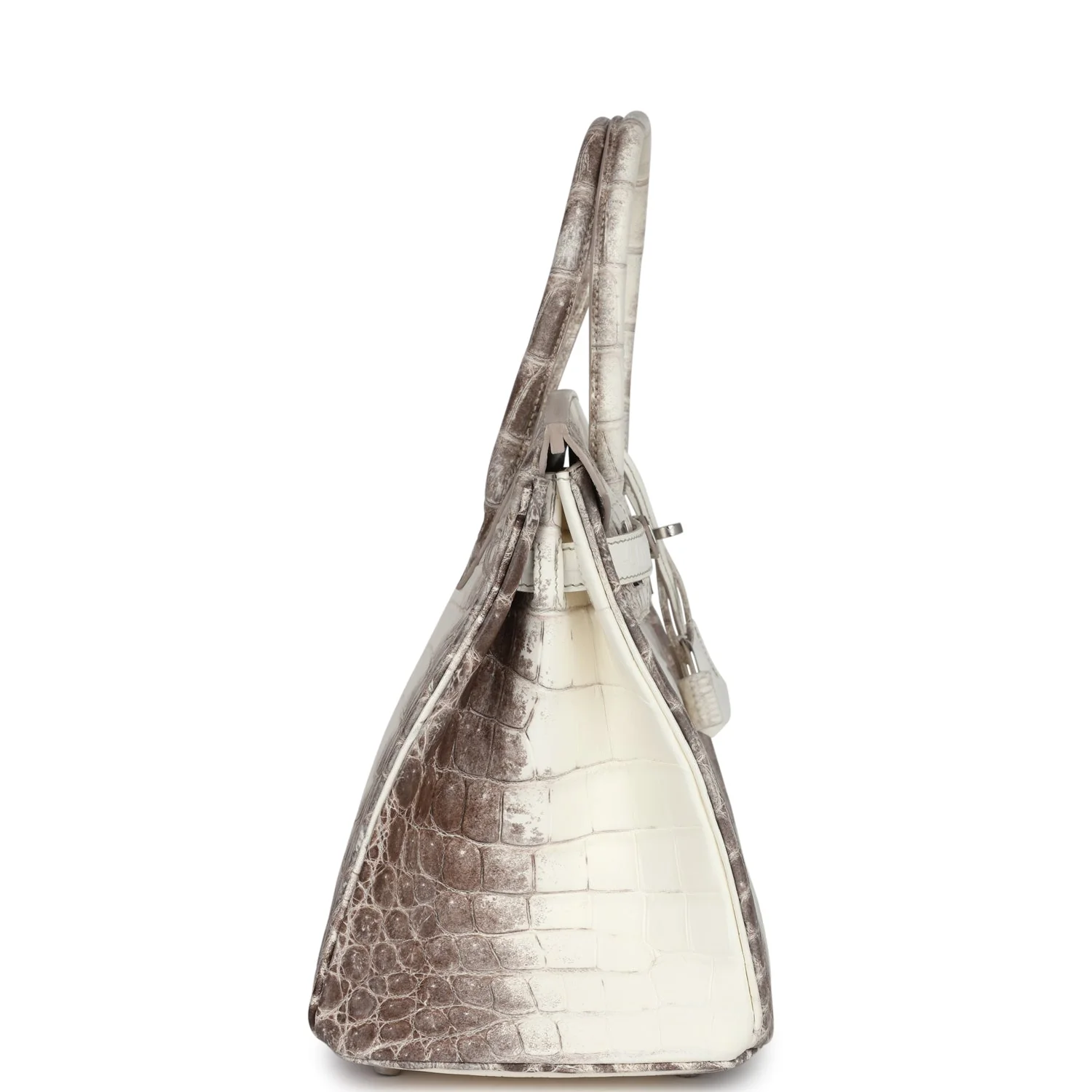 Replicate Hermes Birkin 30 Himalaya Niloticus Crocodile Palladium Hardware(1:1 replica)