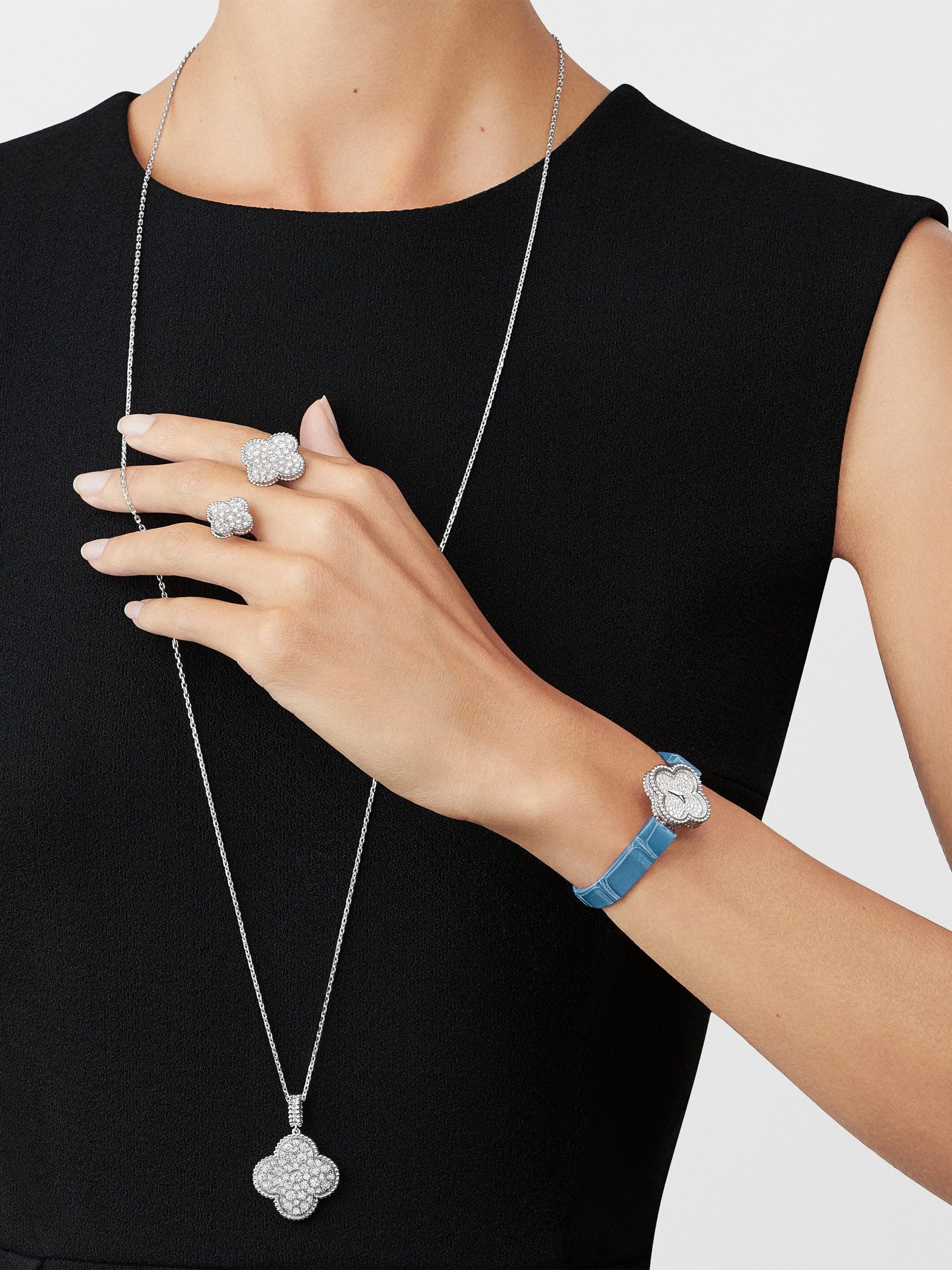 Replicate Magic Alhambra long necklace, 1 motif(1:1 replica)