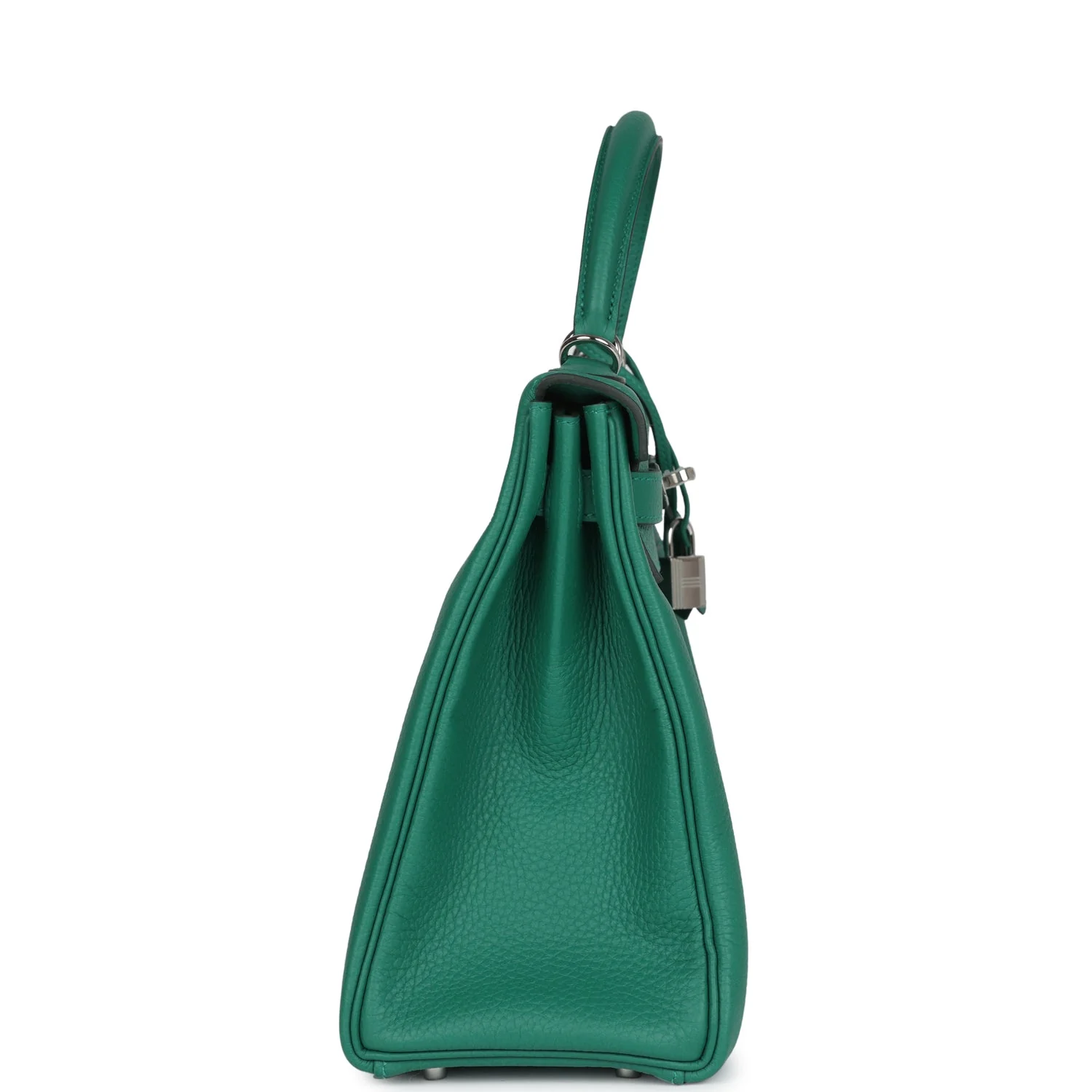 Replicate Hermes Kelly Retourne 32 Vert Vertigo Clemence Palladium Hardware(1:1 replica)