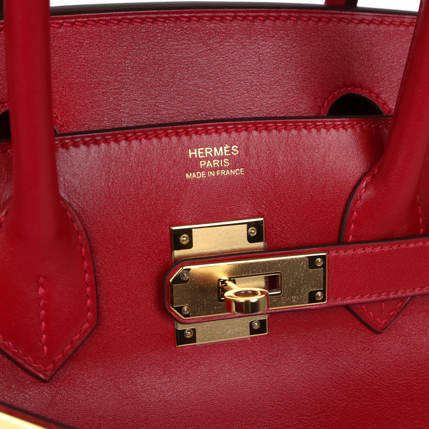 Replicate Hermes Birkin 30 Rouge Vif Tadelakt Gold Hardware(1:1 replica)
