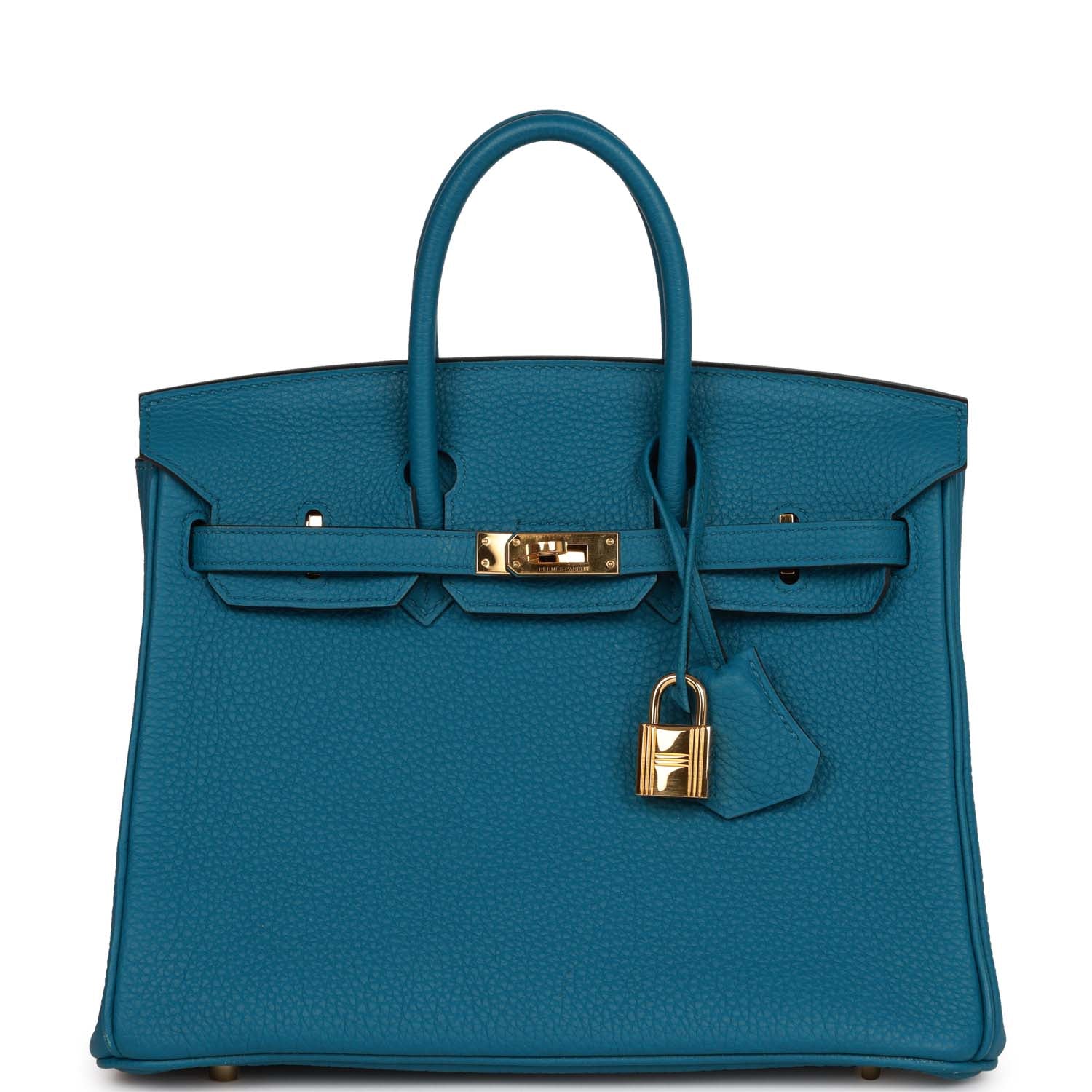 Replicate Hermes Birkin 25 Cobalt Togo Gold Hardware(1:1 replica)