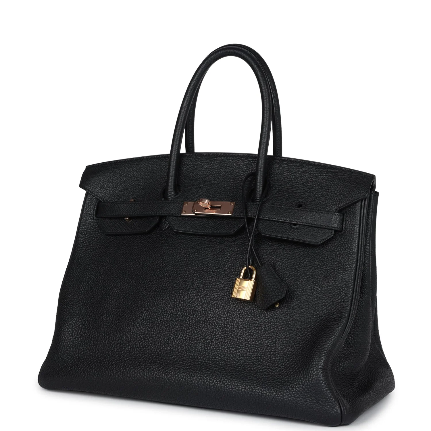Replicate Hermes Birkin 35 Black Togo Rose Gold Hardware(1:1 replica)