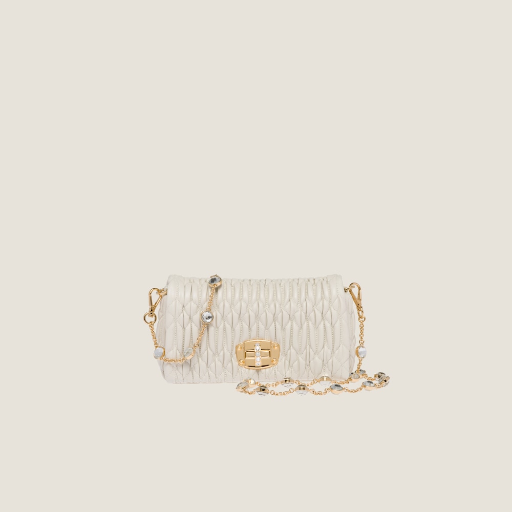 Replicate Miu Crystal nappa leather and crystal mini-bag(1:1 replica)