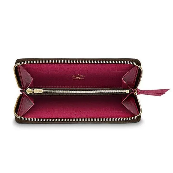 Replicate Monogram Canvas Clemence Wallet Fuchsia M60742 (1:1Replicate )(1:1 replica)
