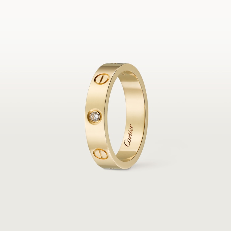 Replicate LOVE ring, small model, 1 diamond(1:1 replica)