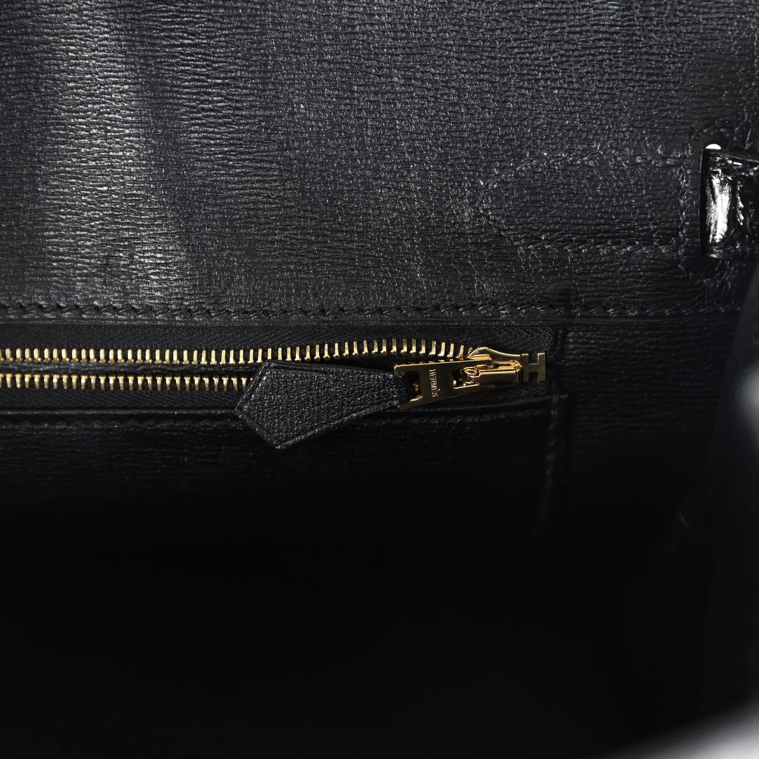 Replicate Hermes Birkin 30 Black Shiny Crocodile Niloticus Gold Hardware(1:1 replica)