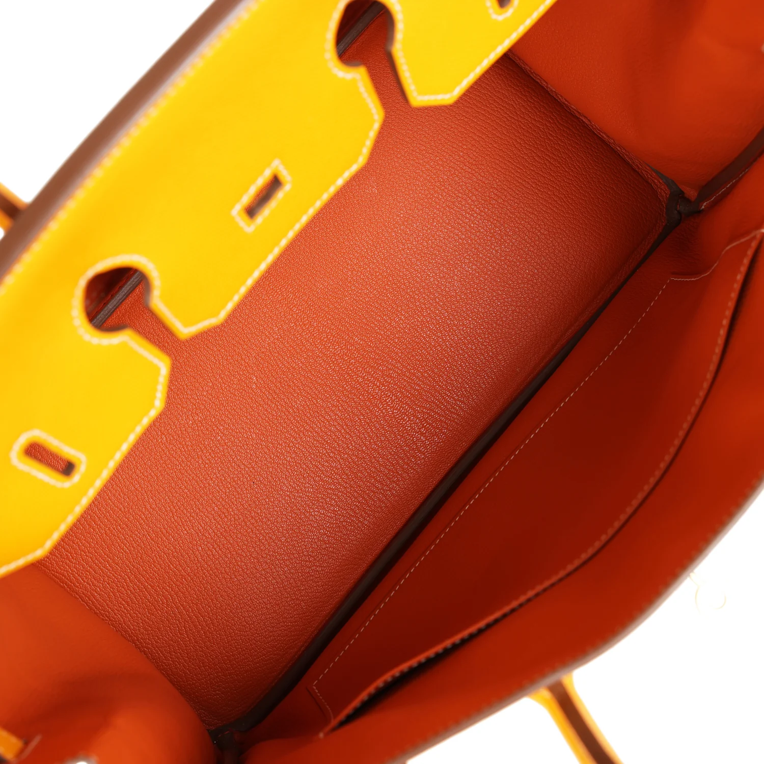 Replicate Hermes Birkin 35 Jaune D'or Candy Epsom Permabrass Hardware(1:1 replica)