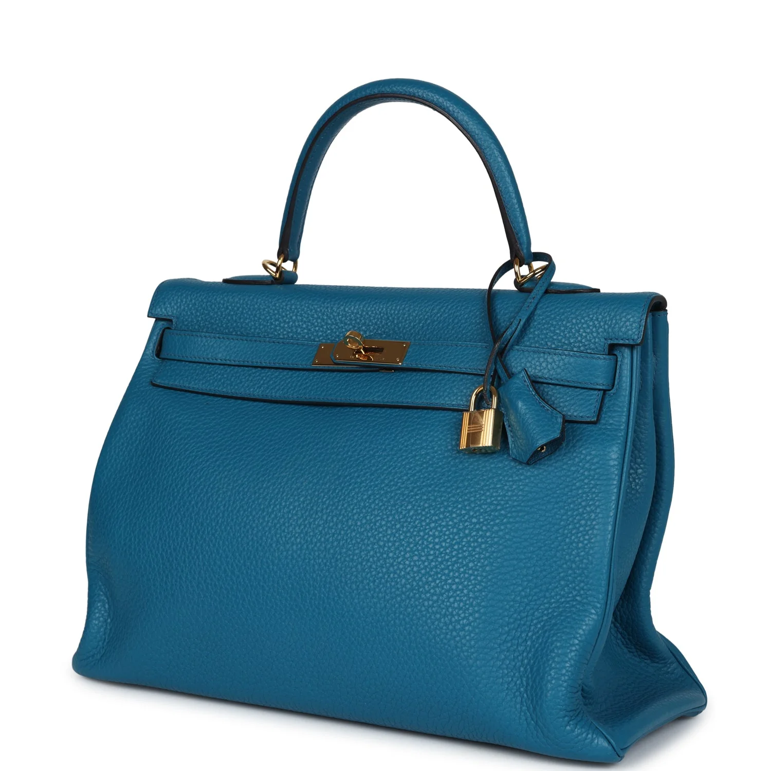 Replicate Hermes Kelly Retourne 35 Cobalt Clemence Gold Hardware(1:1 replica)