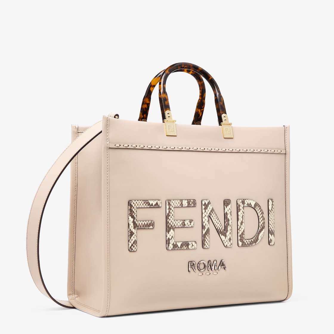 Replicate Fendi Sunshine Medium Snakeskin Shopping Bag(1:1 replica)