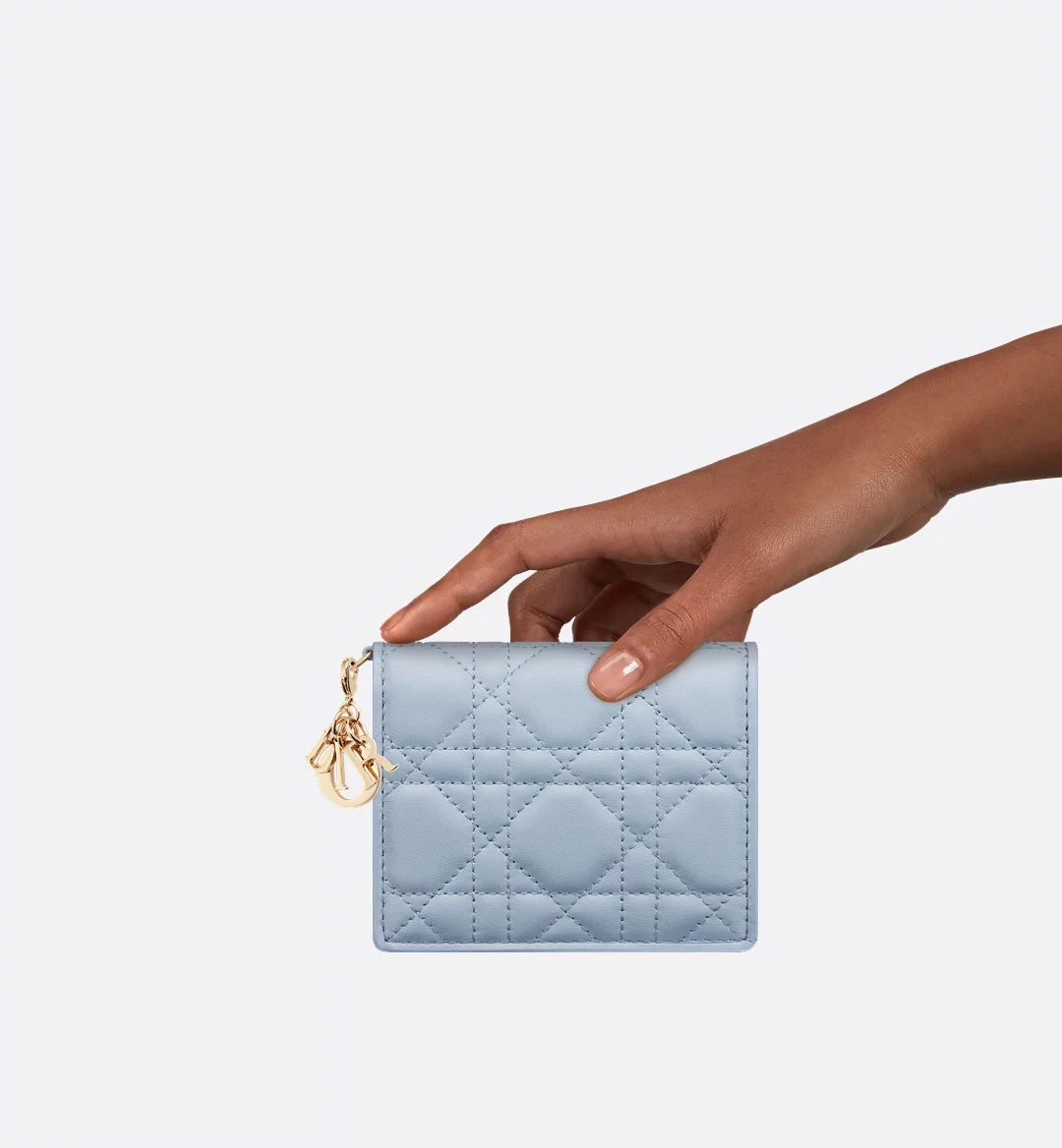 Replicate Mini Lady Dior Gardenia Wallet(1:1 replica)
