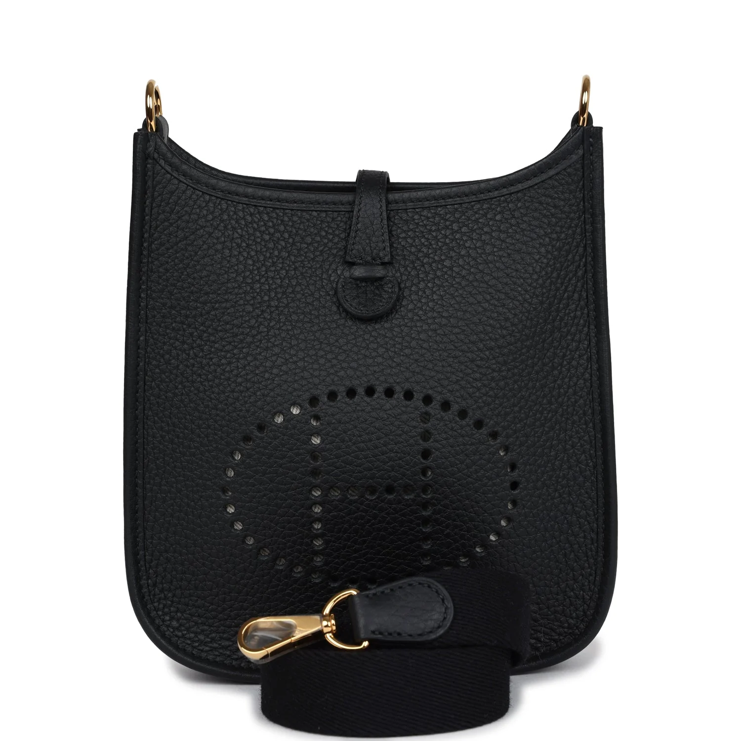 Replicate Hermes Evelyne TPM Black Clemence Gold Hardware(1:1 replica)