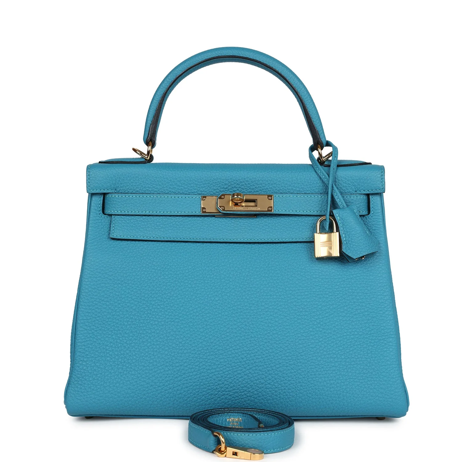Replicate Hermes Kelly Retourne 28 Turquoise Togo Gold Hardware(1:1 replica)