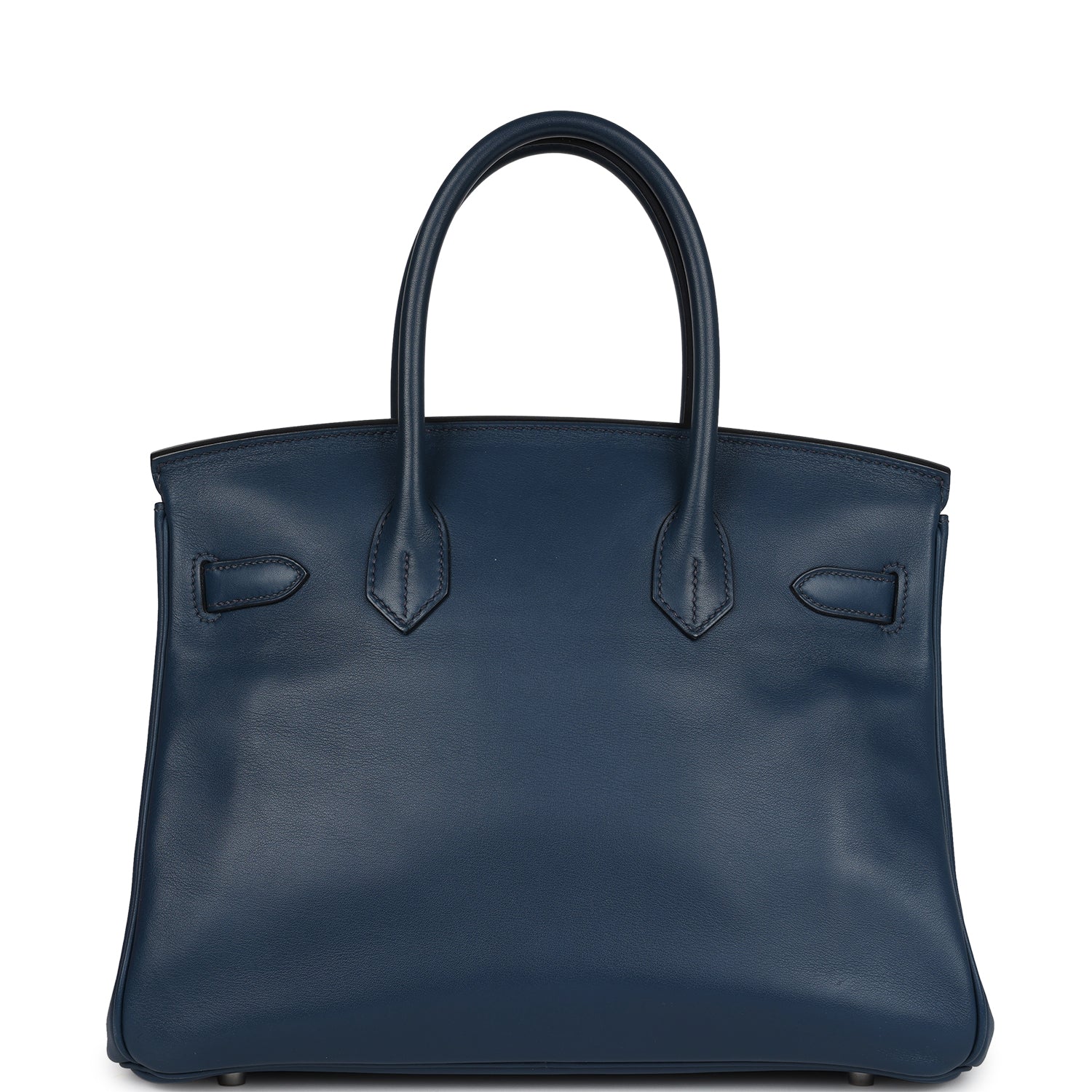 Replicate Hermes Birkin 30 Deep Bleu Swift Palladium Hardware(1:1 replica)