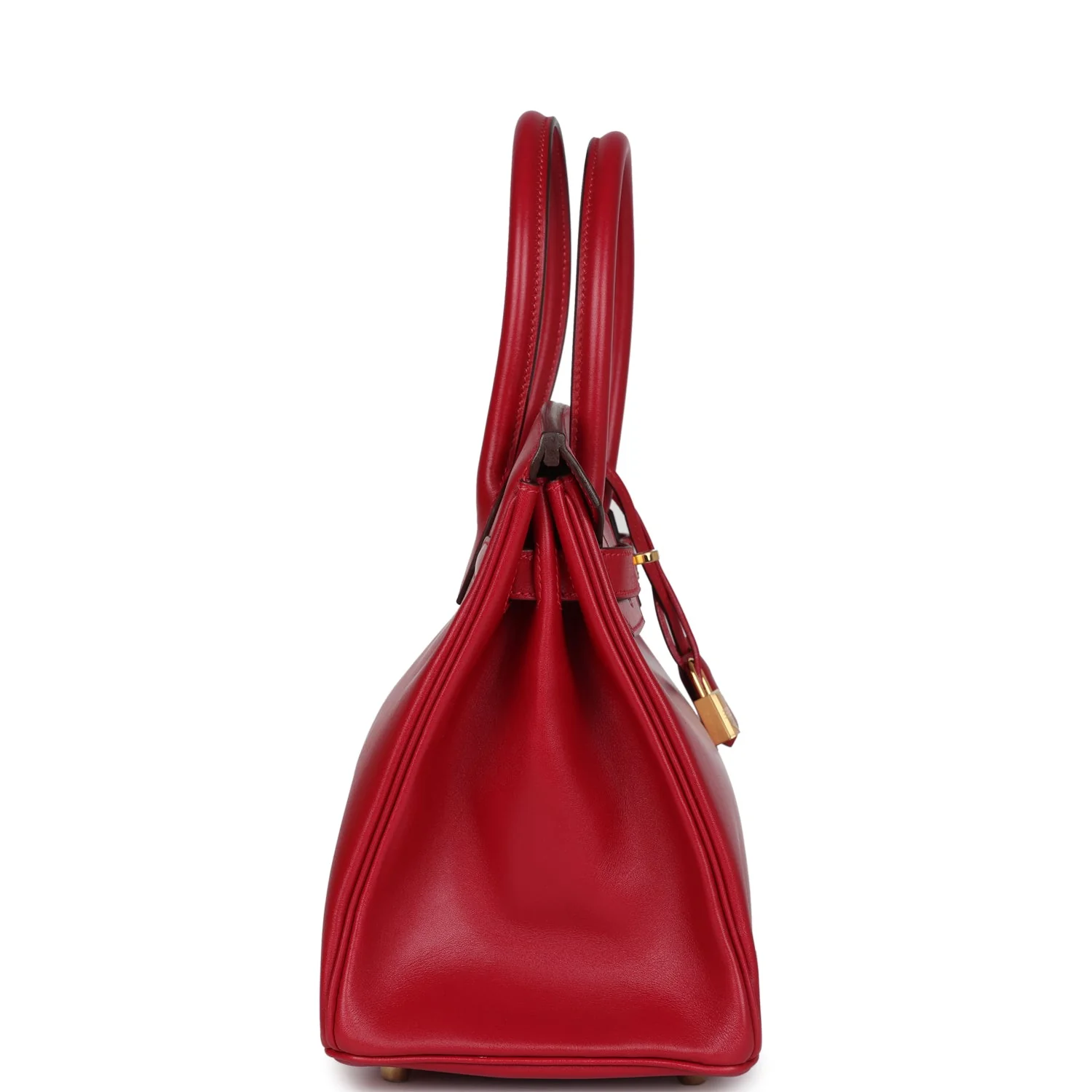 Replicate Hermes Birkin 30 Rouge Vif Tadelakt Gold Hardware(1:1 replica)